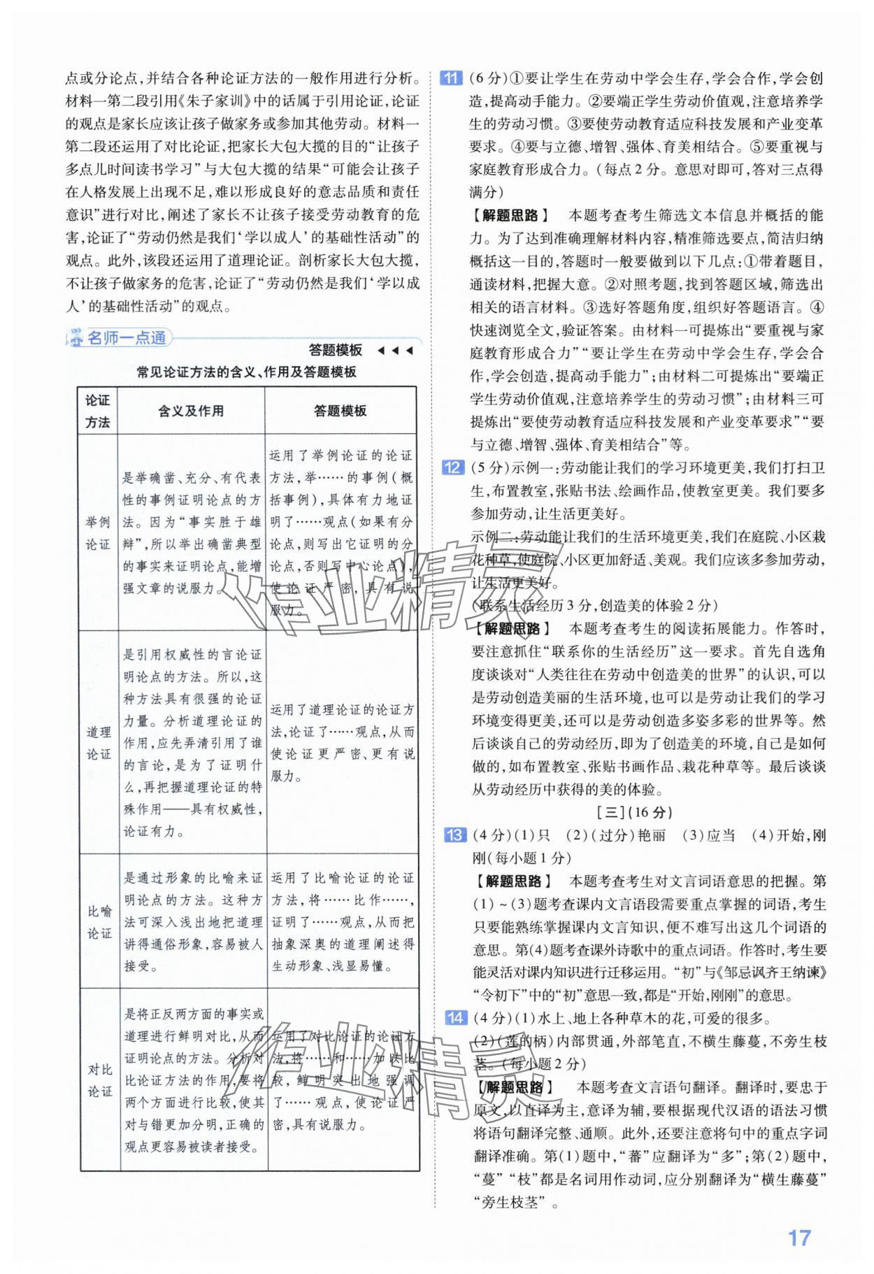 2024年金考卷45套汇编语文安徽专版 第17页