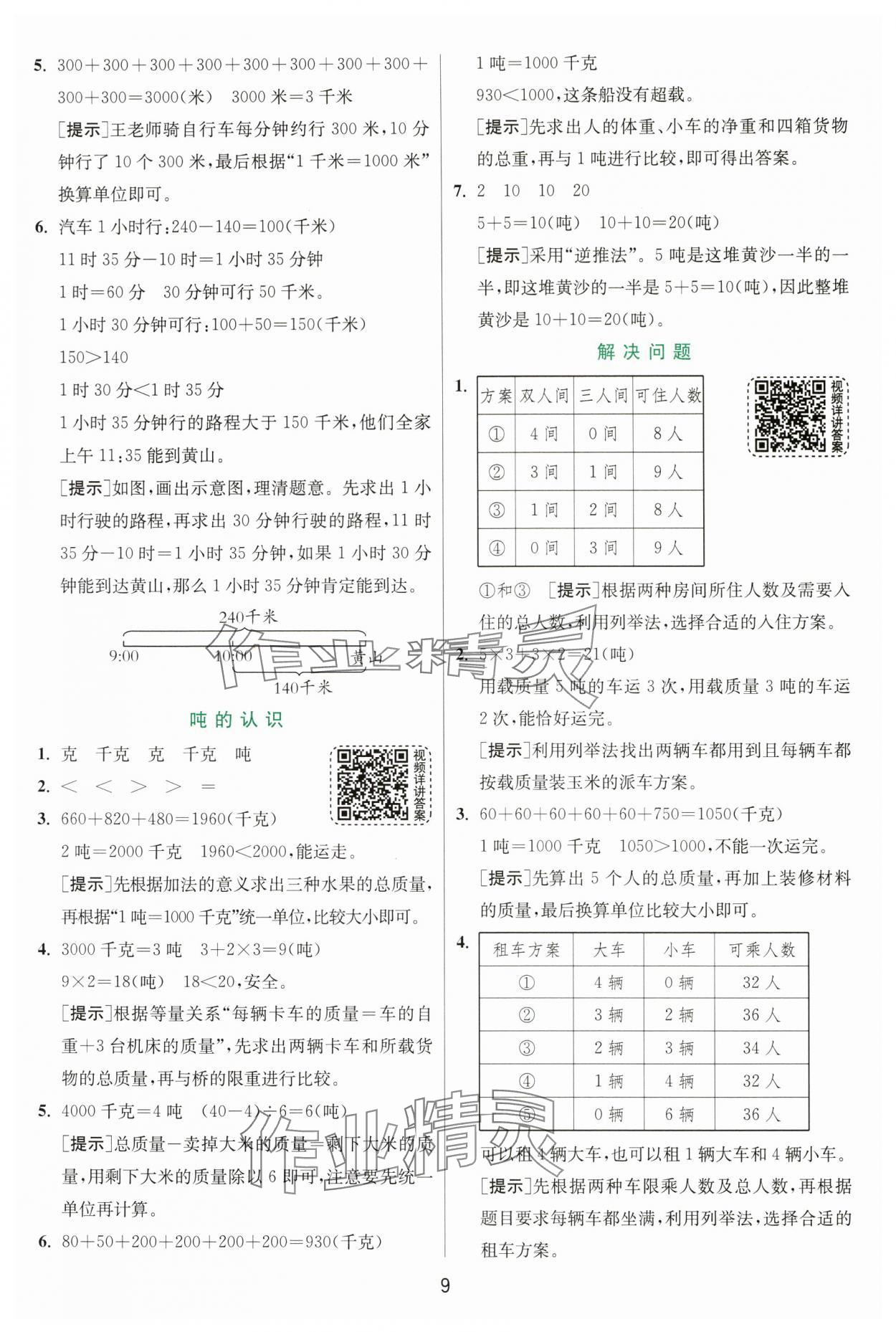 2024年實驗班提優(yōu)訓(xùn)練三年級數(shù)學(xué)上冊人教版 第9頁