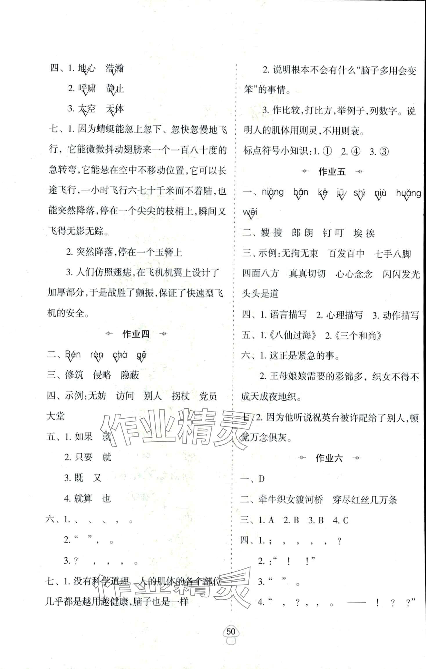 2024年寒假作业陕西人民教育出版社五年级语文 第2页