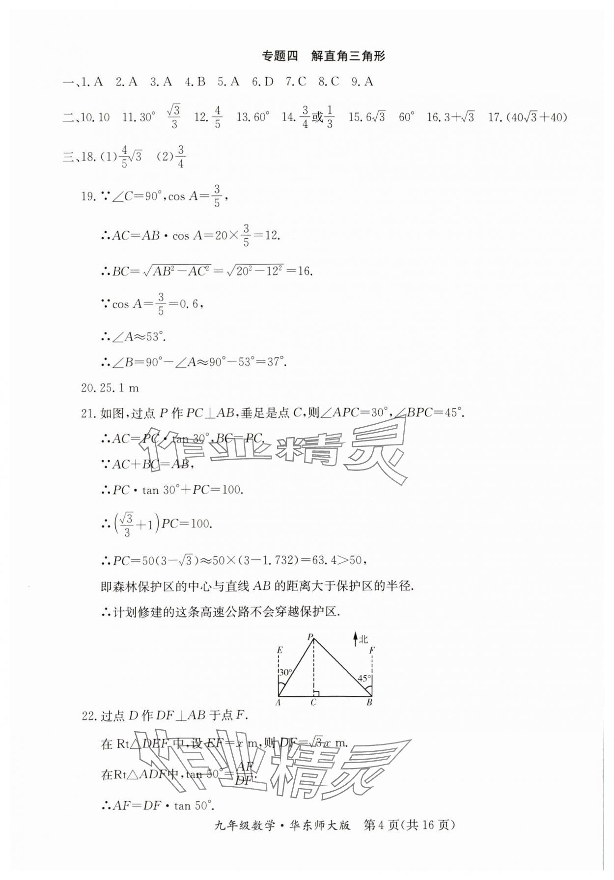 2024年寒假作业延边教育出版社九年级合订本华师B版河南专版 参考答案第4页