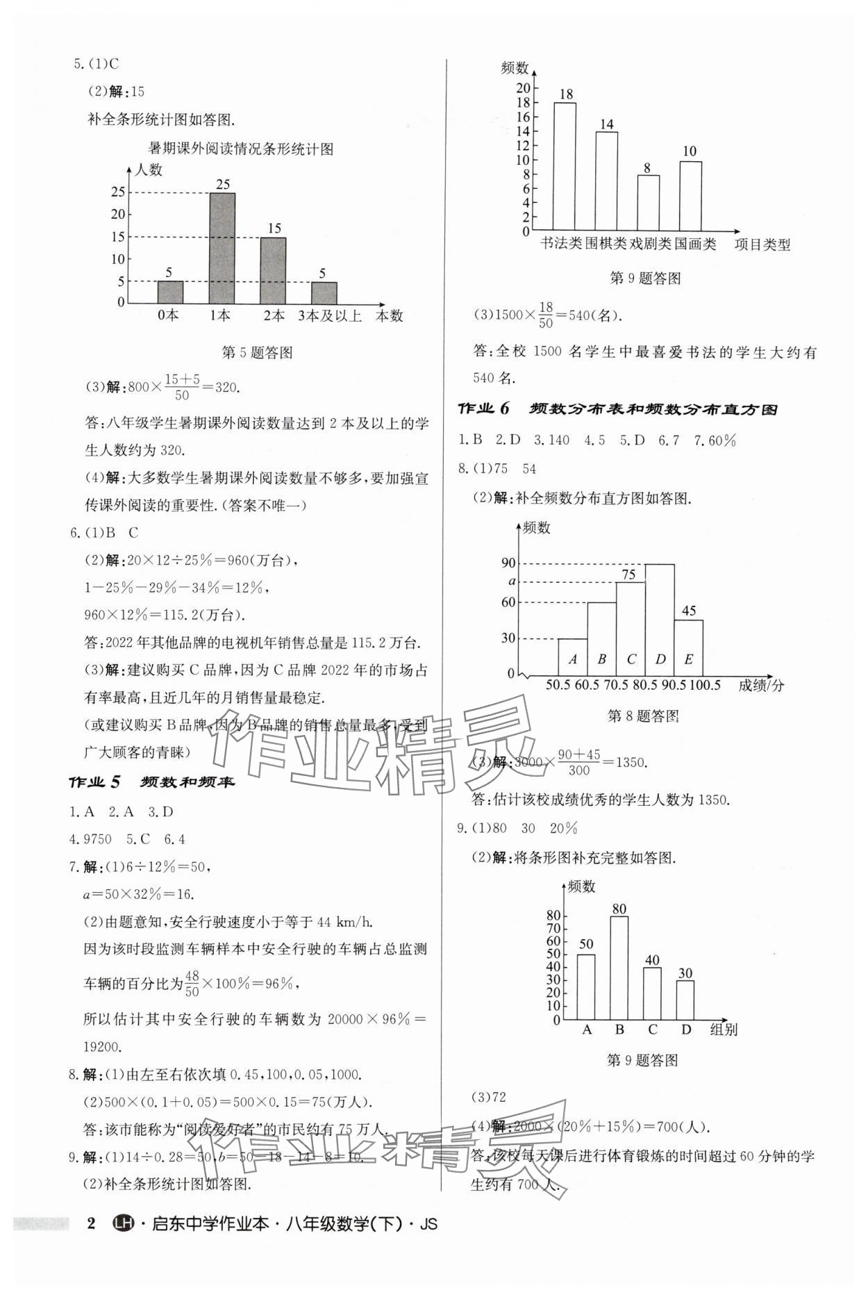 2024年啟東中學作業(yè)本八年級數(shù)學下冊蘇科版連淮專版 第2頁