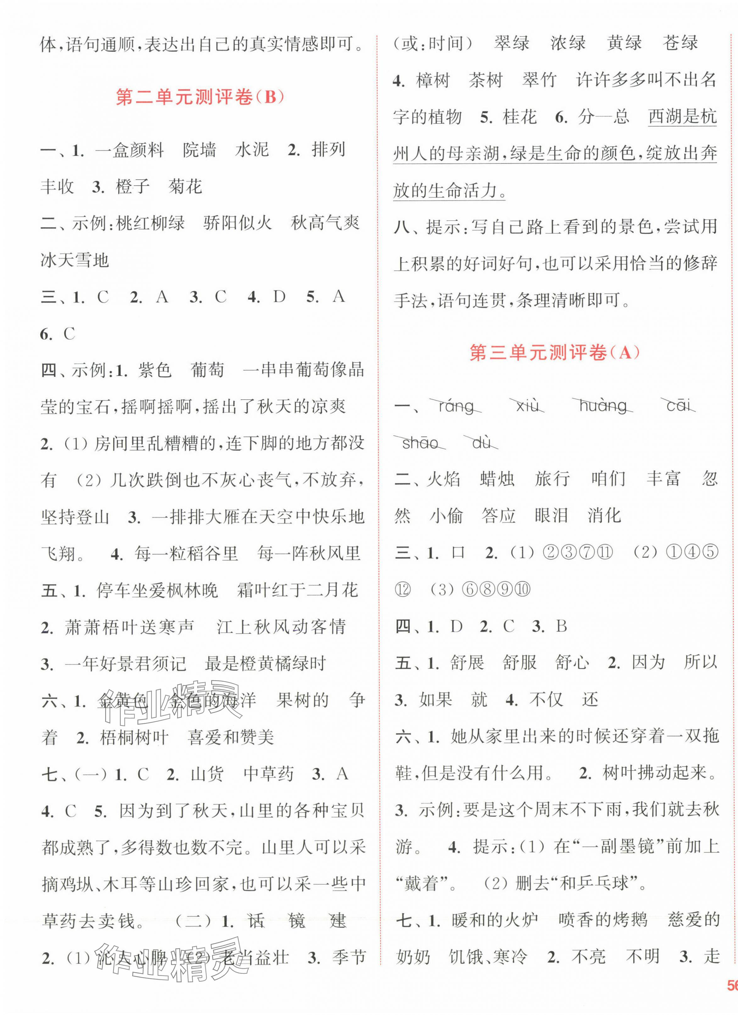 2023年通城學(xué)典全程測評卷三年級語文上冊人教版江蘇專版 第3頁