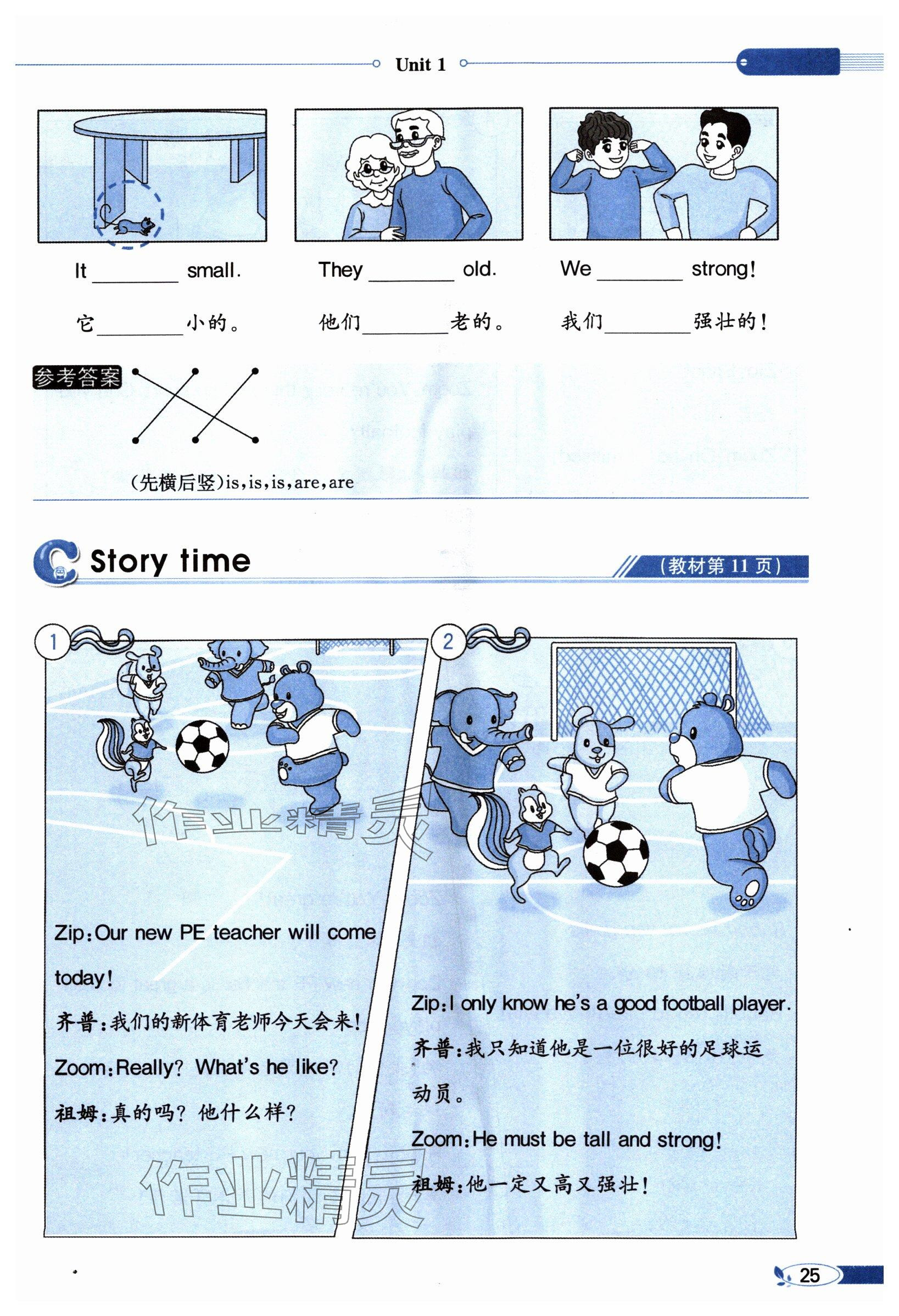 2024年教材課本五年級(jí)英語上冊(cè)人教版 參考答案第25頁