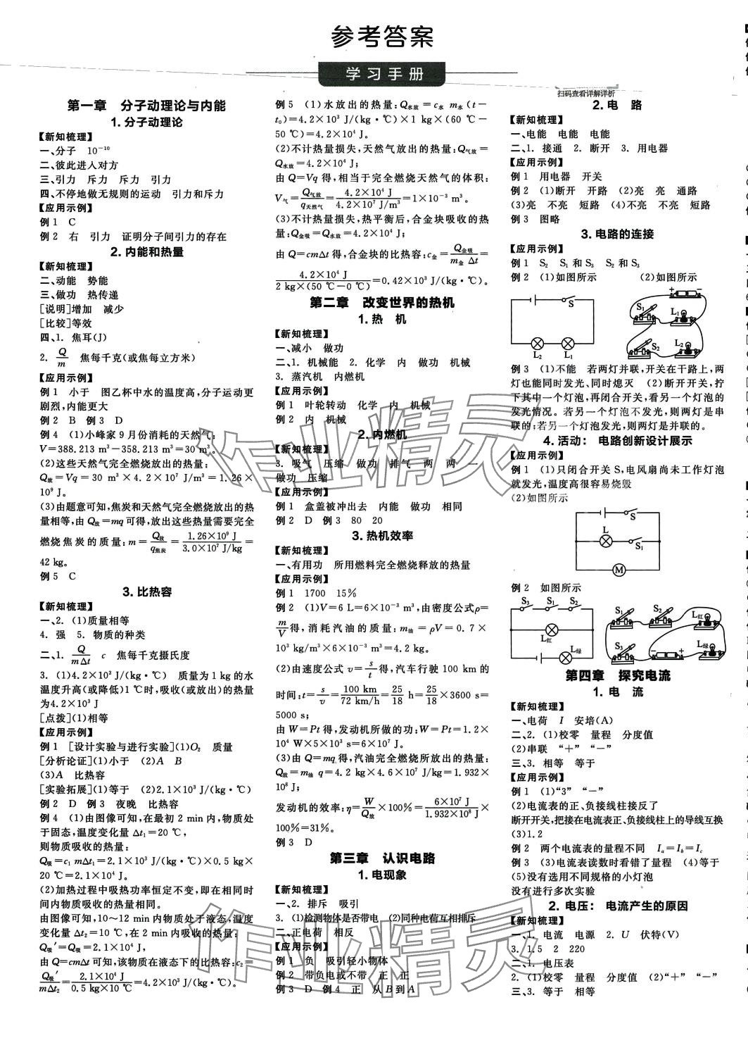 2024年全品學練考九年級物理全一冊教科版 第1頁