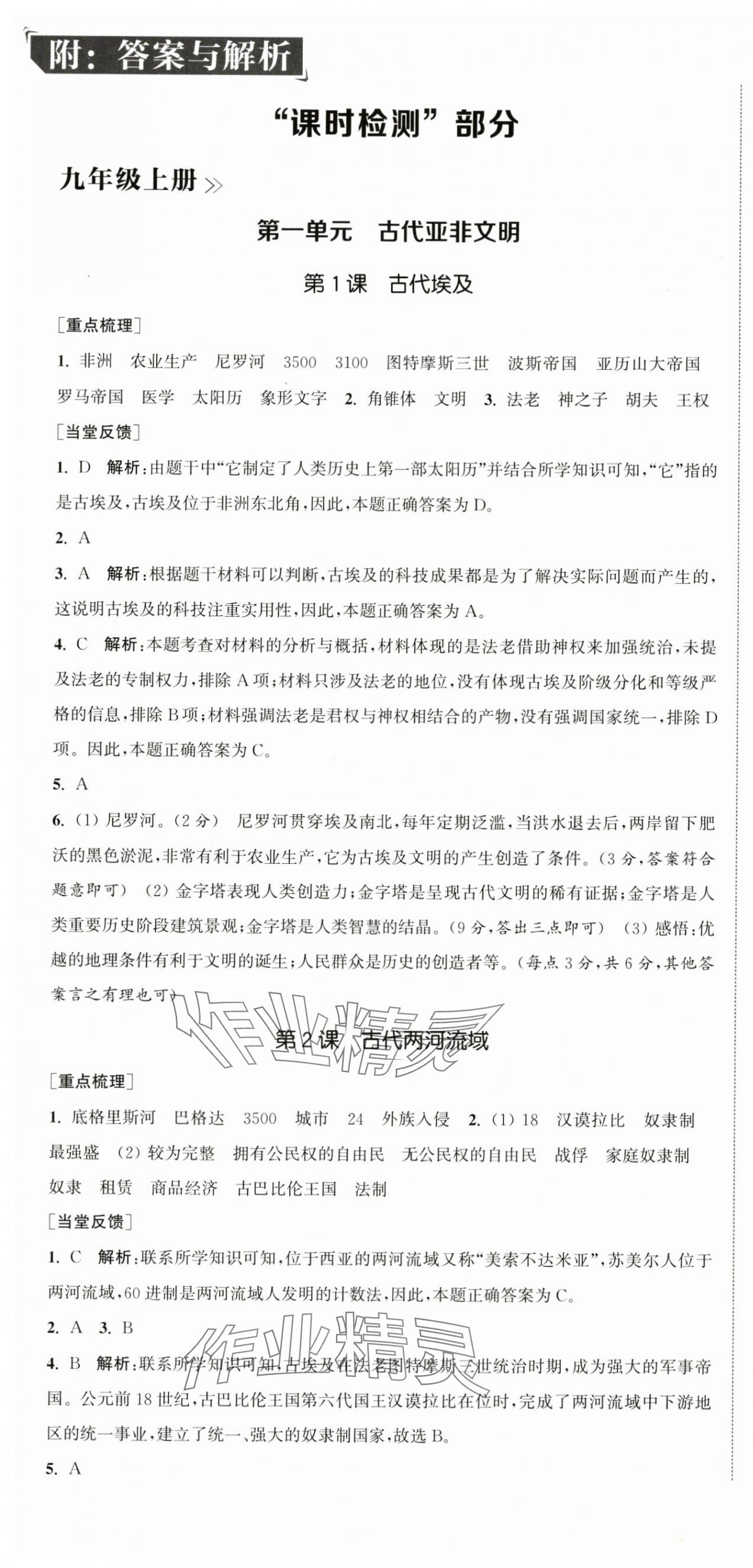 2024年通城學(xué)典活頁(yè)檢測(cè)九年級(jí)歷史上冊(cè)人教版 第1頁(yè)