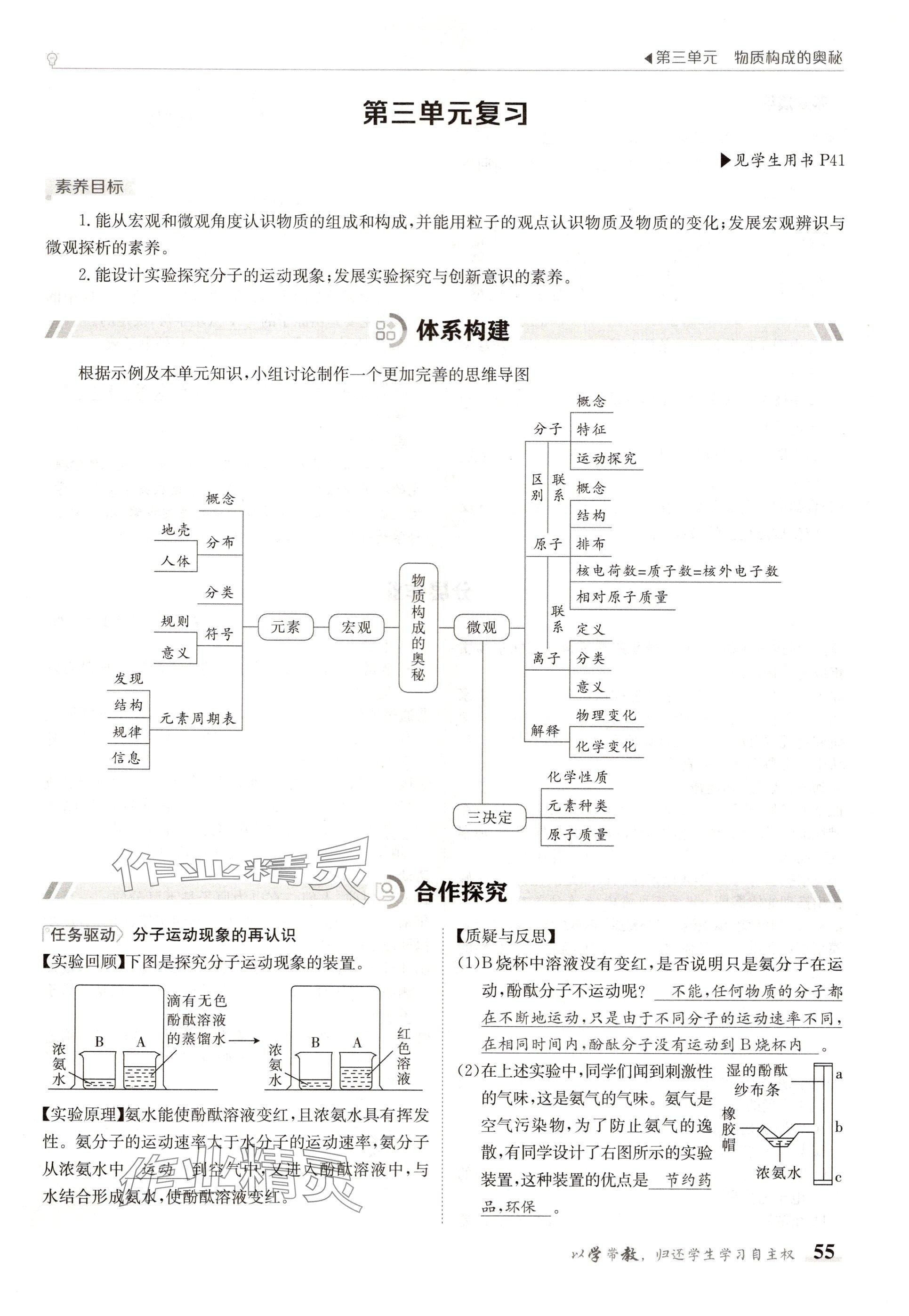 2024年金太陽導(dǎo)學(xué)案九年級(jí)化學(xué)全一冊(cè)人教版 參考答案第55頁