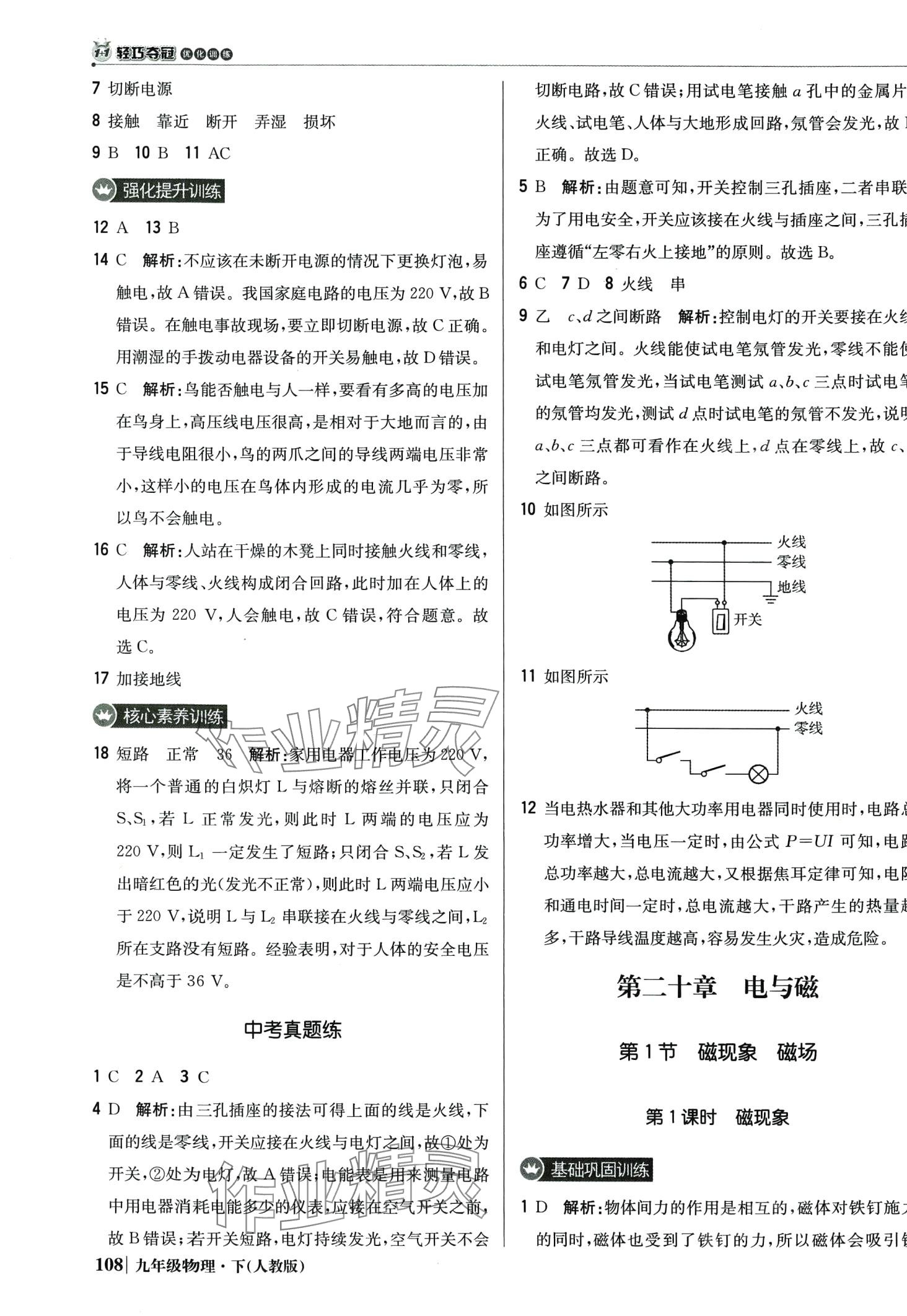 2024年1加1輕巧奪冠優(yōu)化訓(xùn)練九年級物理下冊人教版 第13頁