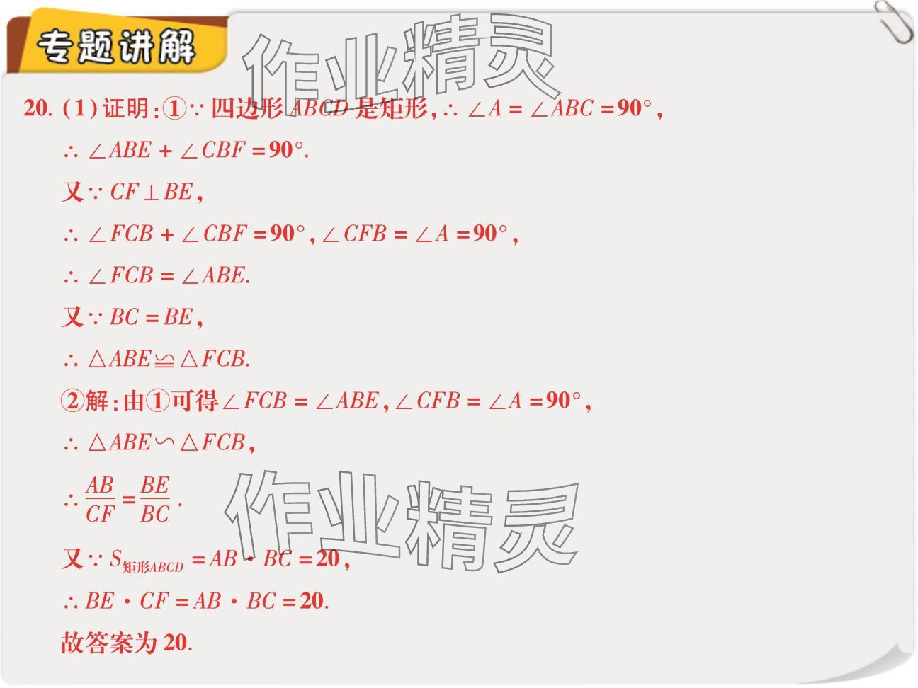 2024年复习直通车期末复习与假期作业九年级数学北师大版 参考答案第21页