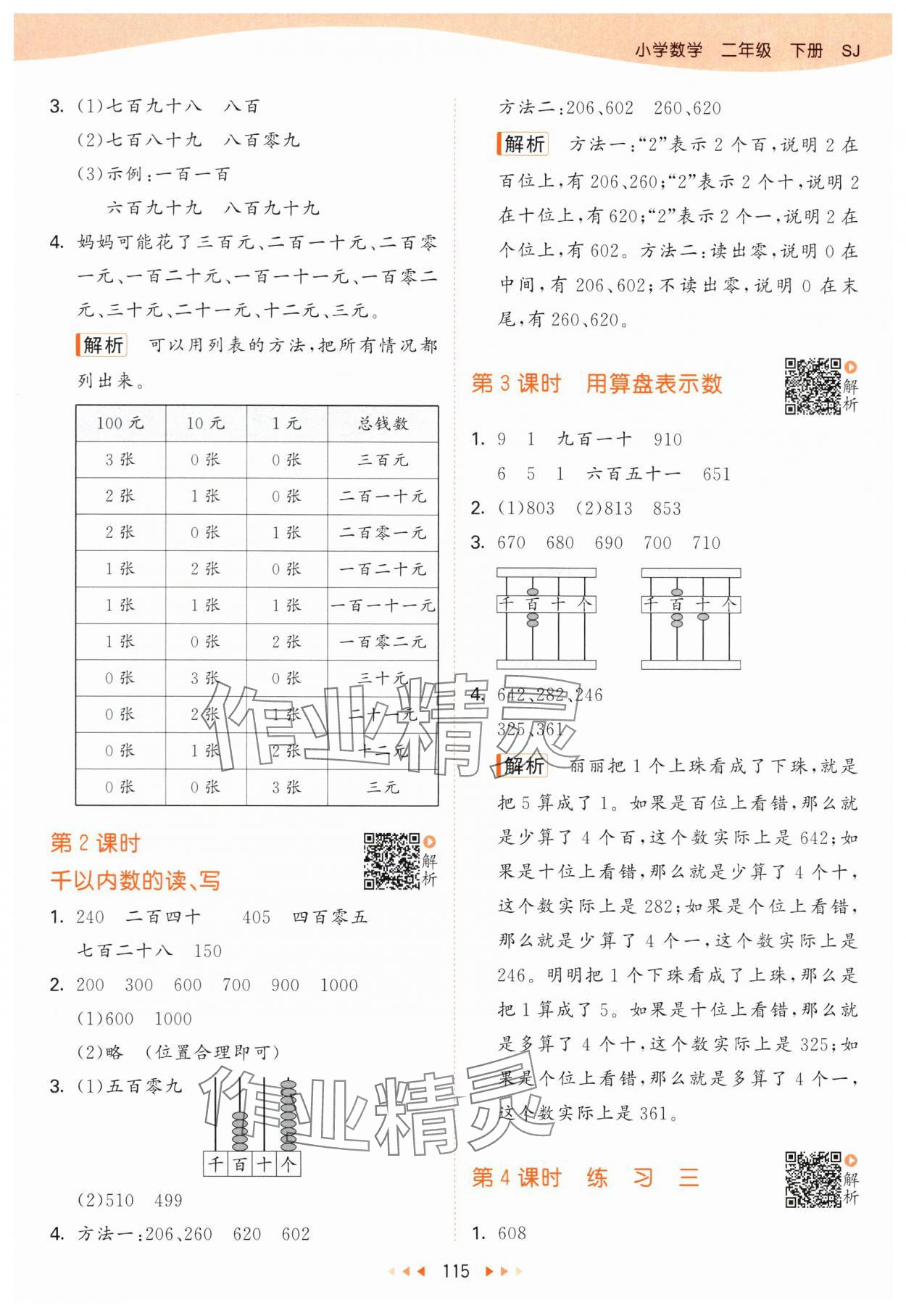 2024年53天天练二年级数学下册苏教版 参考答案第7页