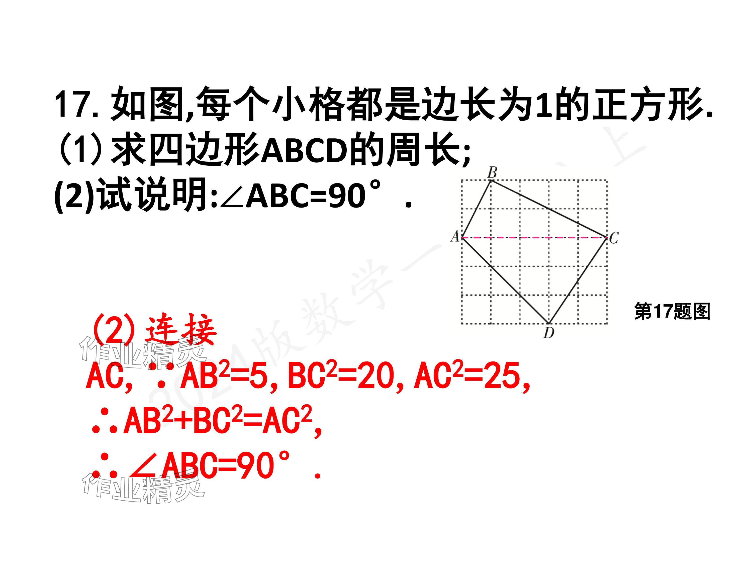 2024年一本通武汉出版社八年级数学上册北师大版核心板 参考答案第94页