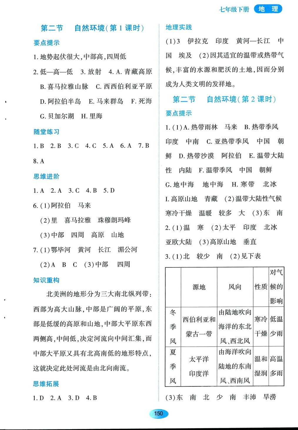 2024年资源与评价黑龙江教育出版社七年级地理下册人教版 第2页