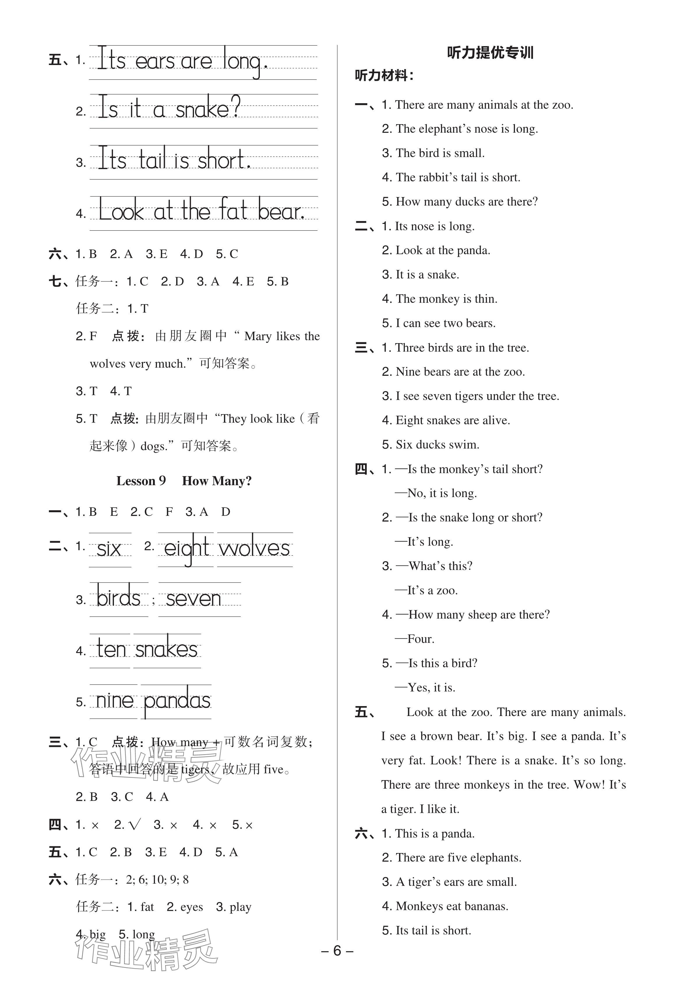 2024年綜合應(yīng)用創(chuàng)新題典中點三年級英語下冊冀教版 參考答案第5頁