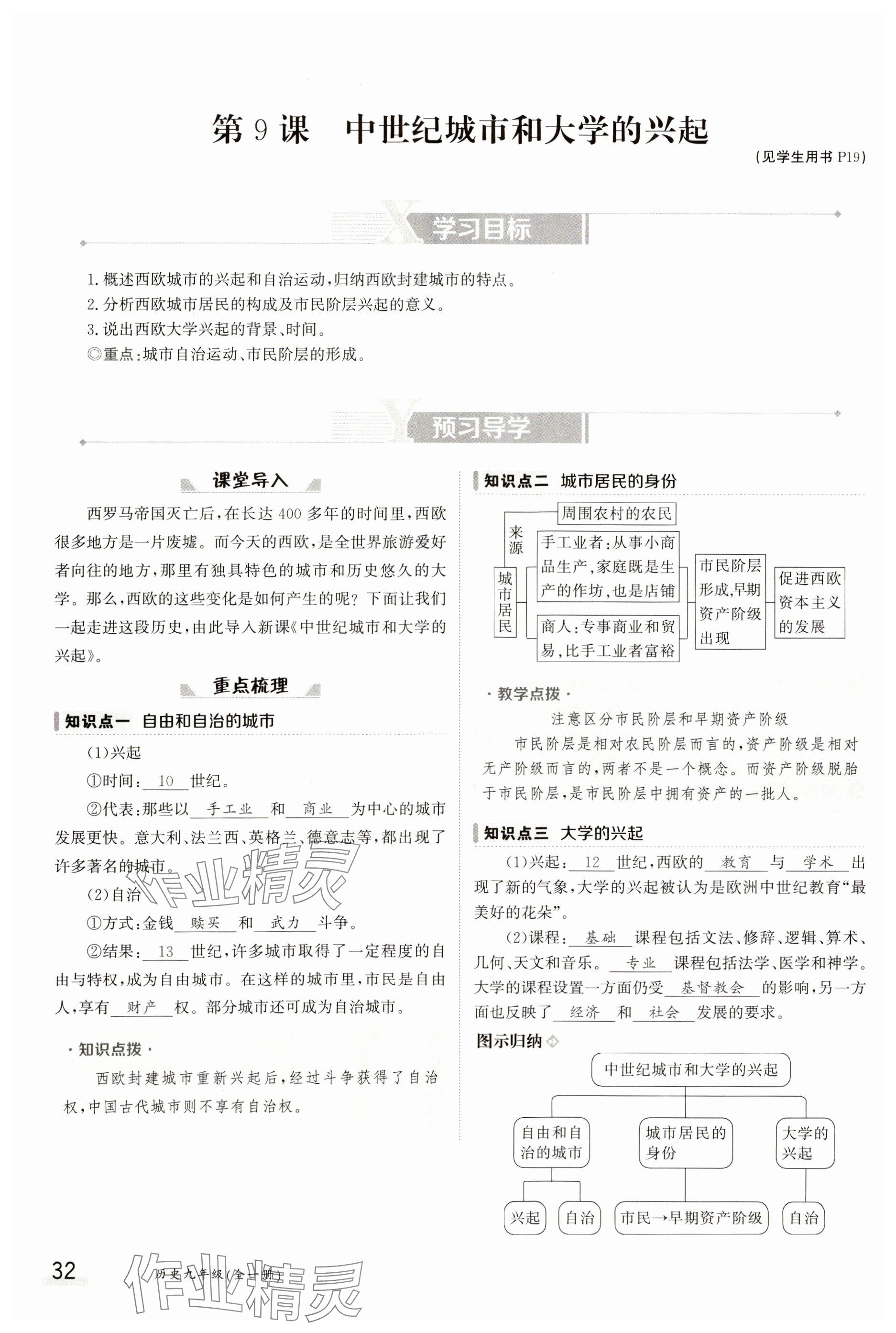 2023年金太陽導(dǎo)學(xué)案九年級歷史全一冊人教版 參考答案第32頁