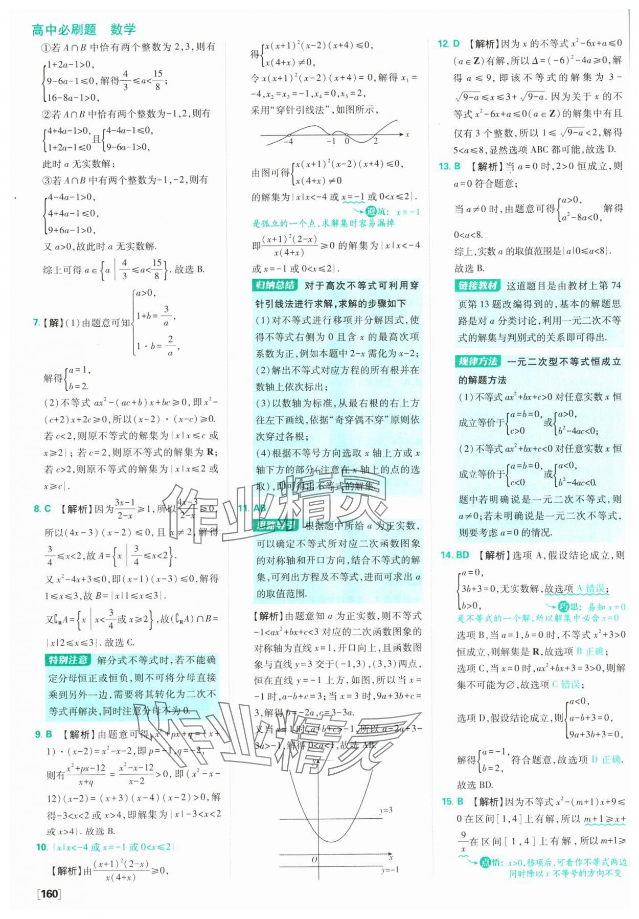 2024年高中必刷题数学必修第一册苏教版 参考答案第22页