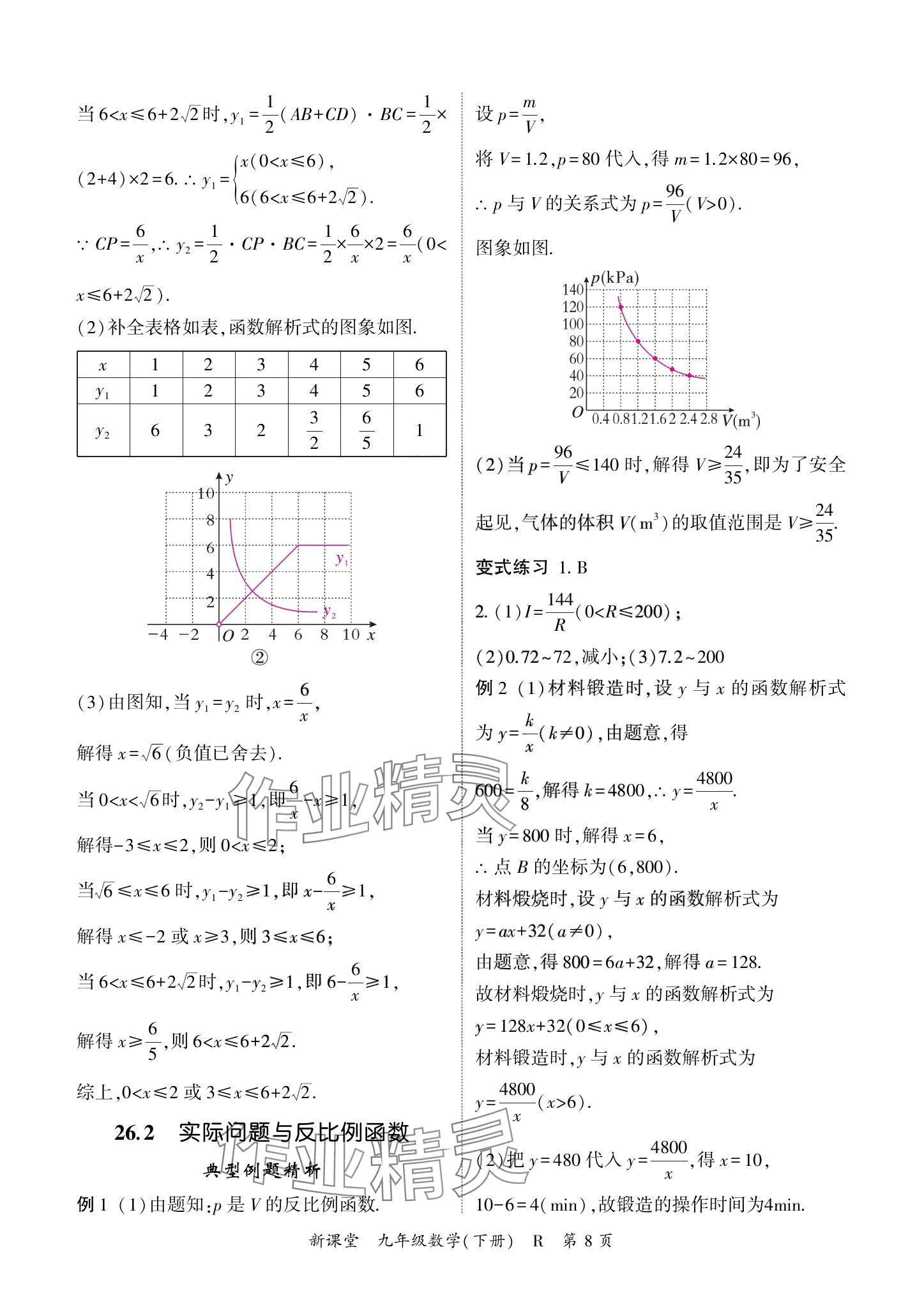 2024年啟航新課堂九年級(jí)數(shù)學(xué)下冊(cè)人教版 參考答案第8頁(yè)