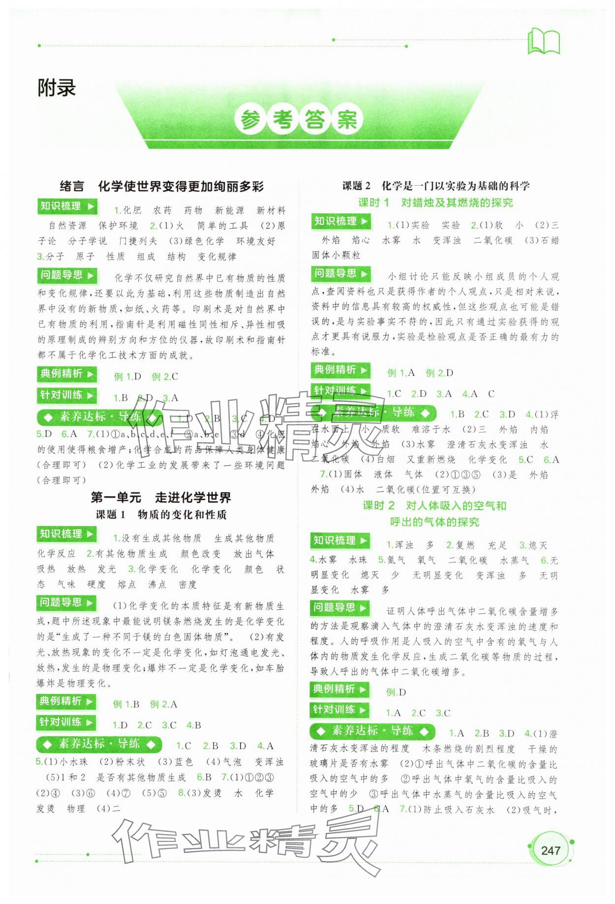 2023年新课程学习与测评同步学习九年级化学全一册人教版 第1页