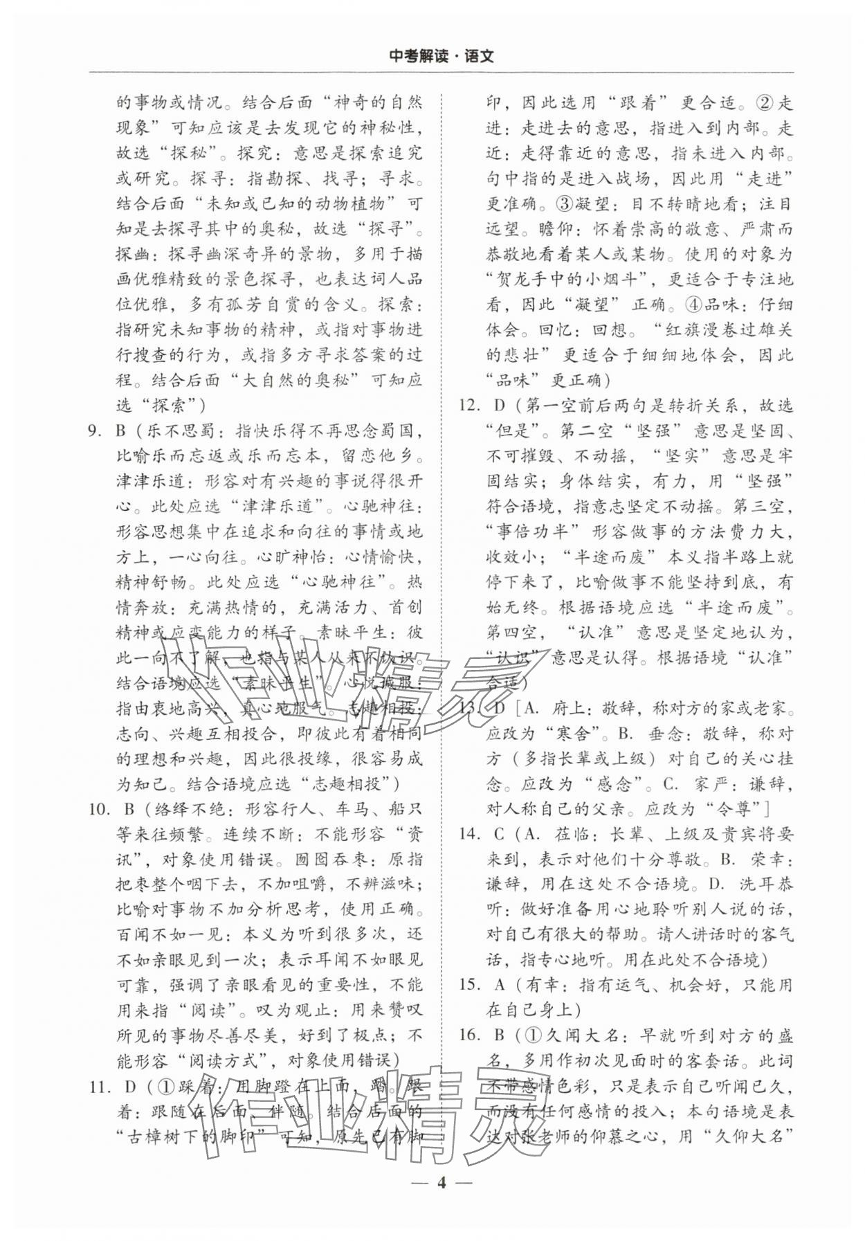 2024年南粤学典中考解读语文 第4页
