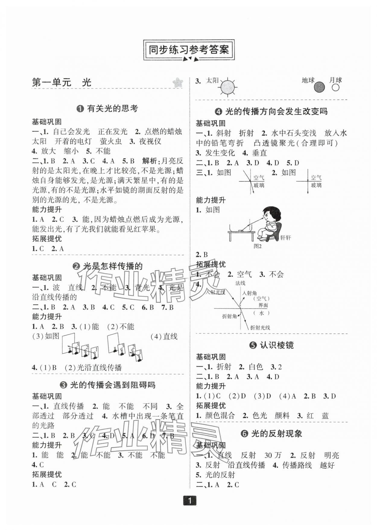 2024年励耘书业励耘新同步五年级科学上册教科版 第1页