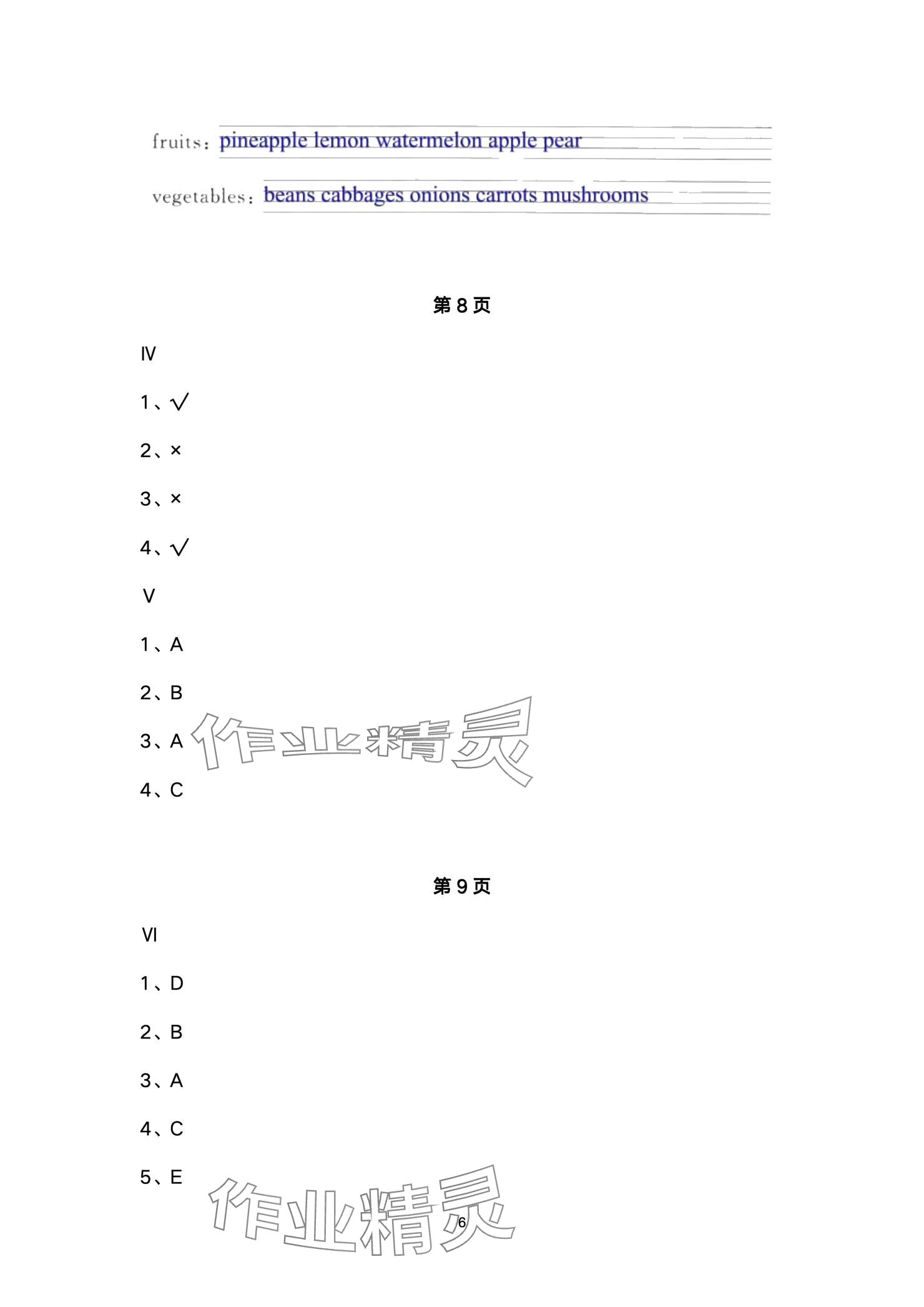 2024年快樂(lè)暑假天天練三年級(jí)英語(yǔ) 參考答案第6頁(yè)