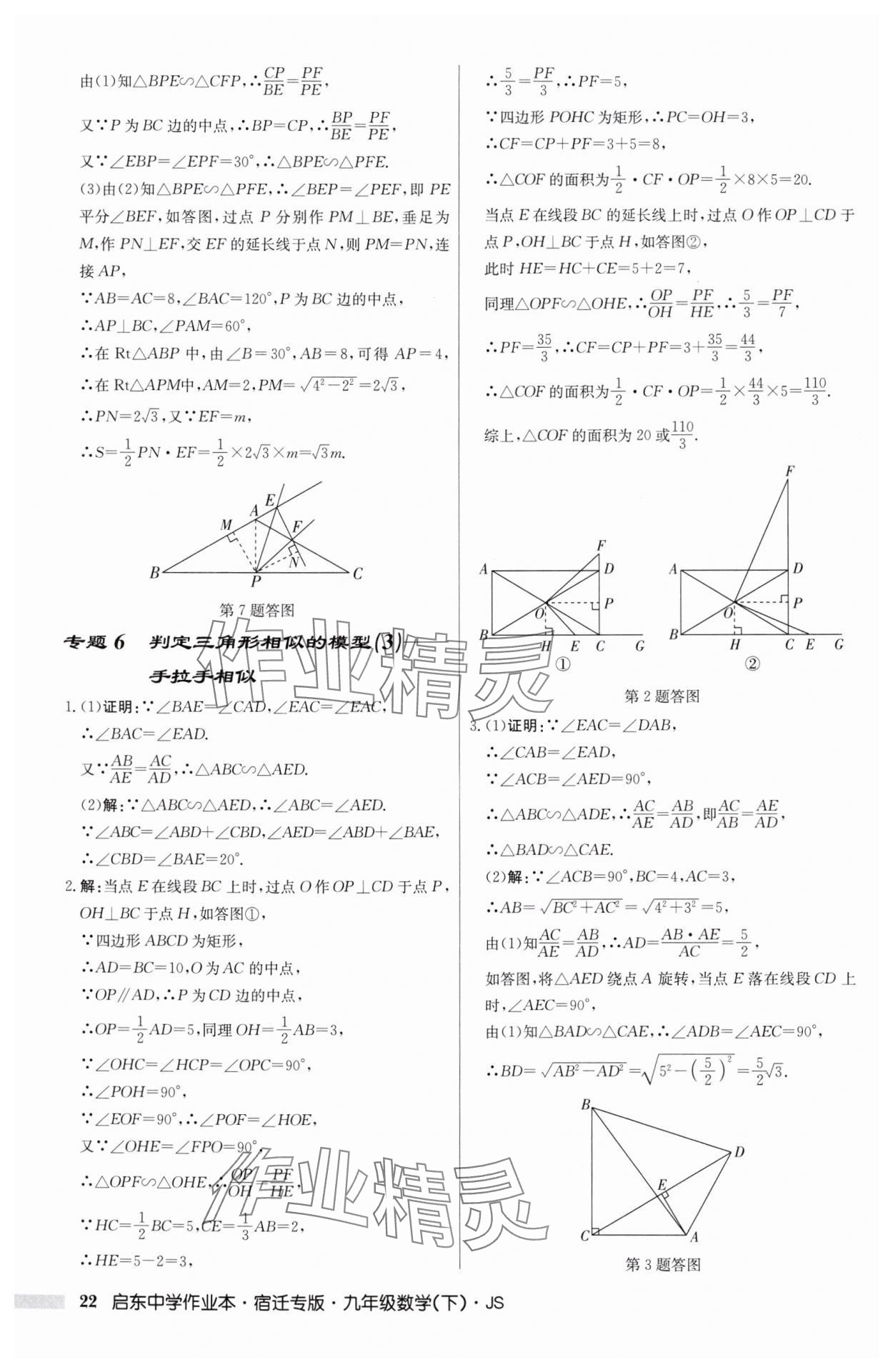 2025年啟東中學作業(yè)本九年級數(shù)學下冊蘇科版宿遷專版 第22頁