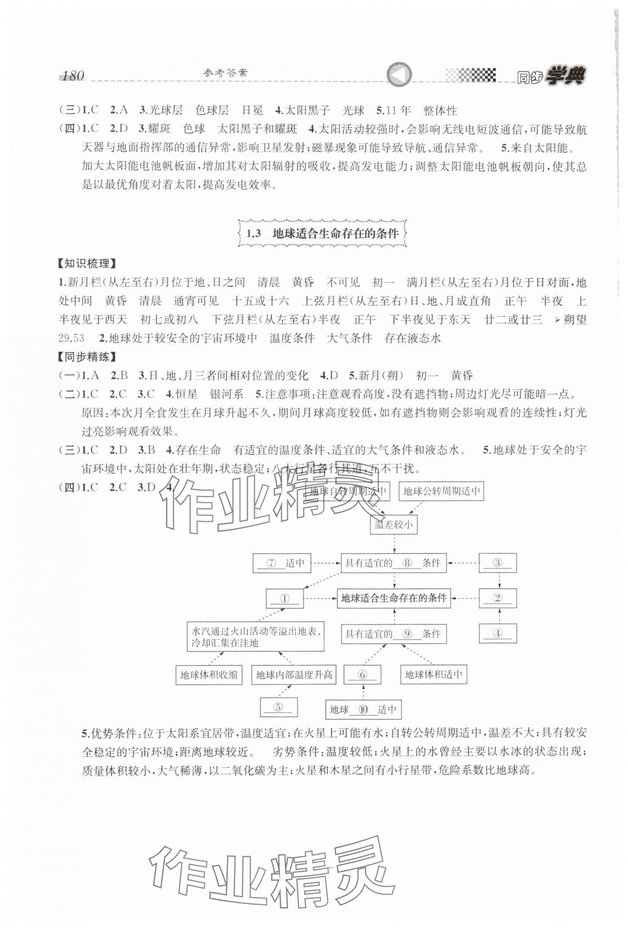 2023年惠宇文化同步學(xué)典高中地理必修第一冊(cè)滬教版 參考答案第2頁(yè)