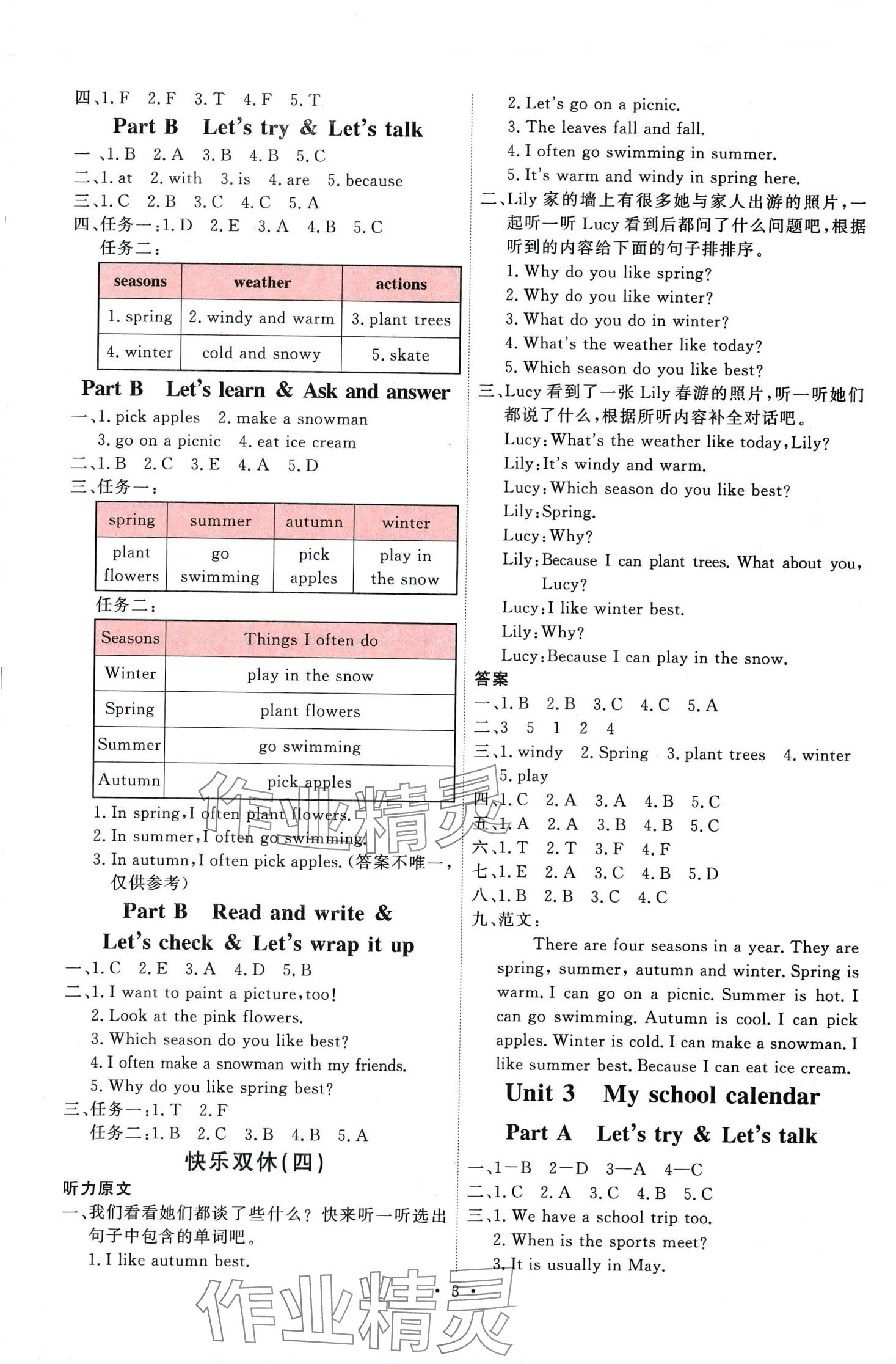 2024年每時每刻快樂優(yōu)加作業(yè)本五年級英語下冊人教版 第3頁