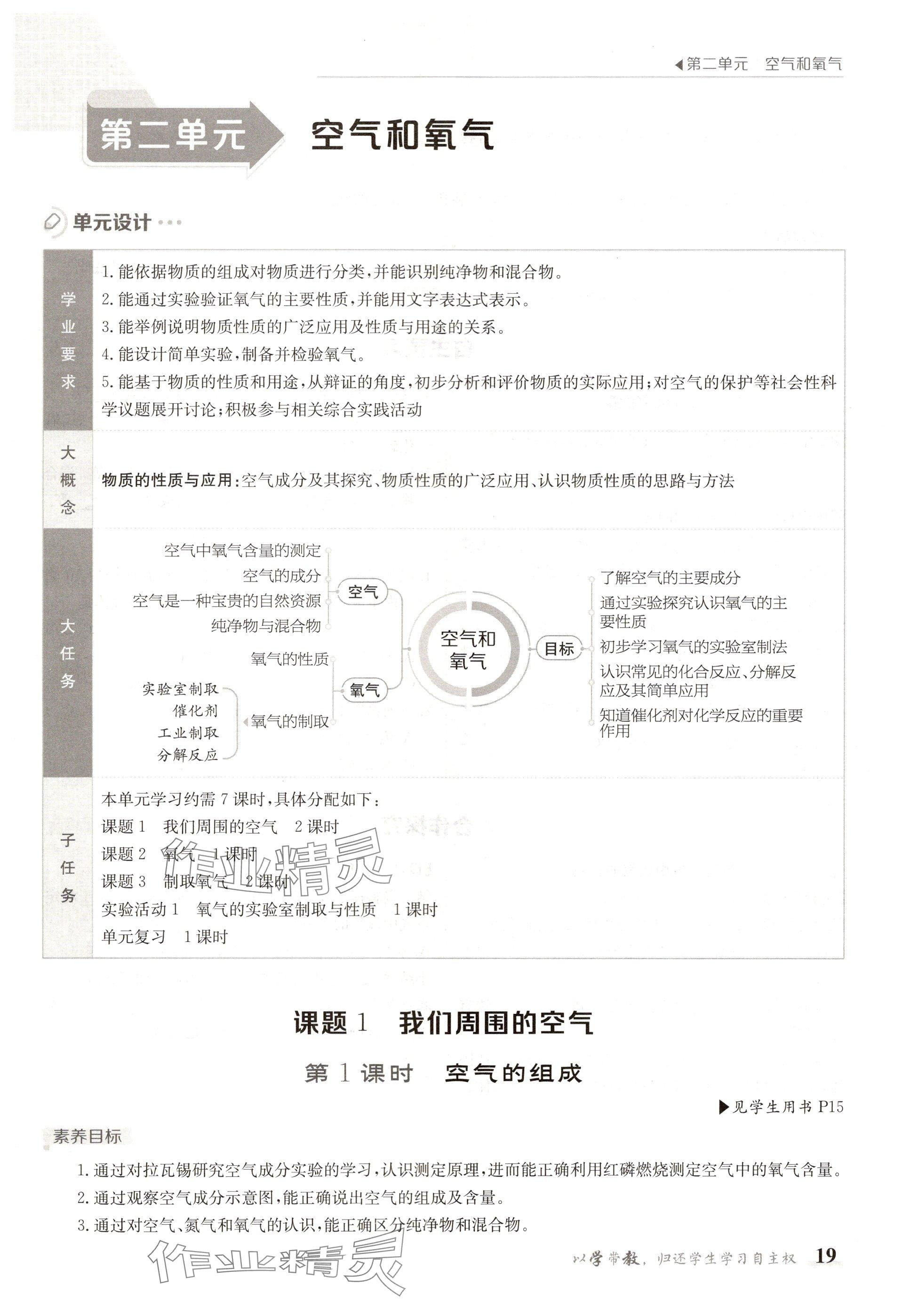 2024年金太陽導(dǎo)學(xué)案九年級化學(xué)全一冊人教版 參考答案第19頁