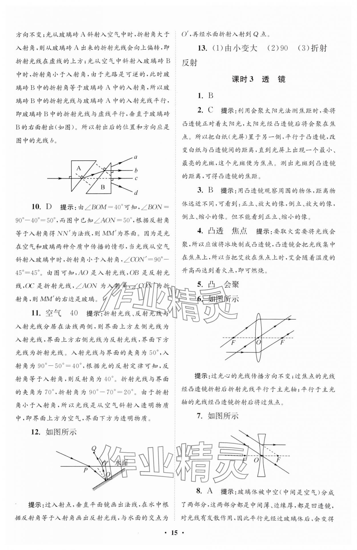 2024年小題狂做八年級物理上冊蘇科版提優(yōu)版 參考答案第15頁