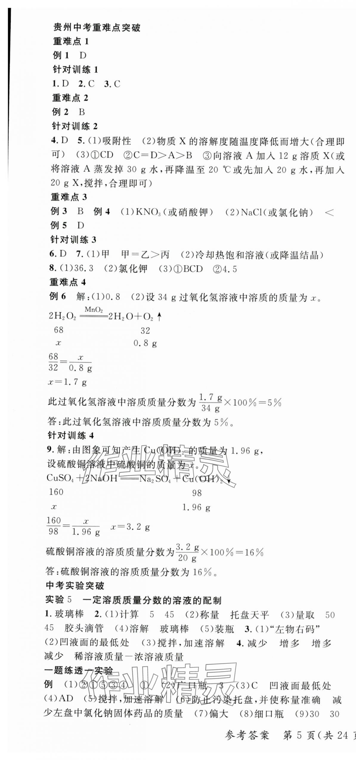2024年鸿鹄志中考王化学贵州专版 第7页