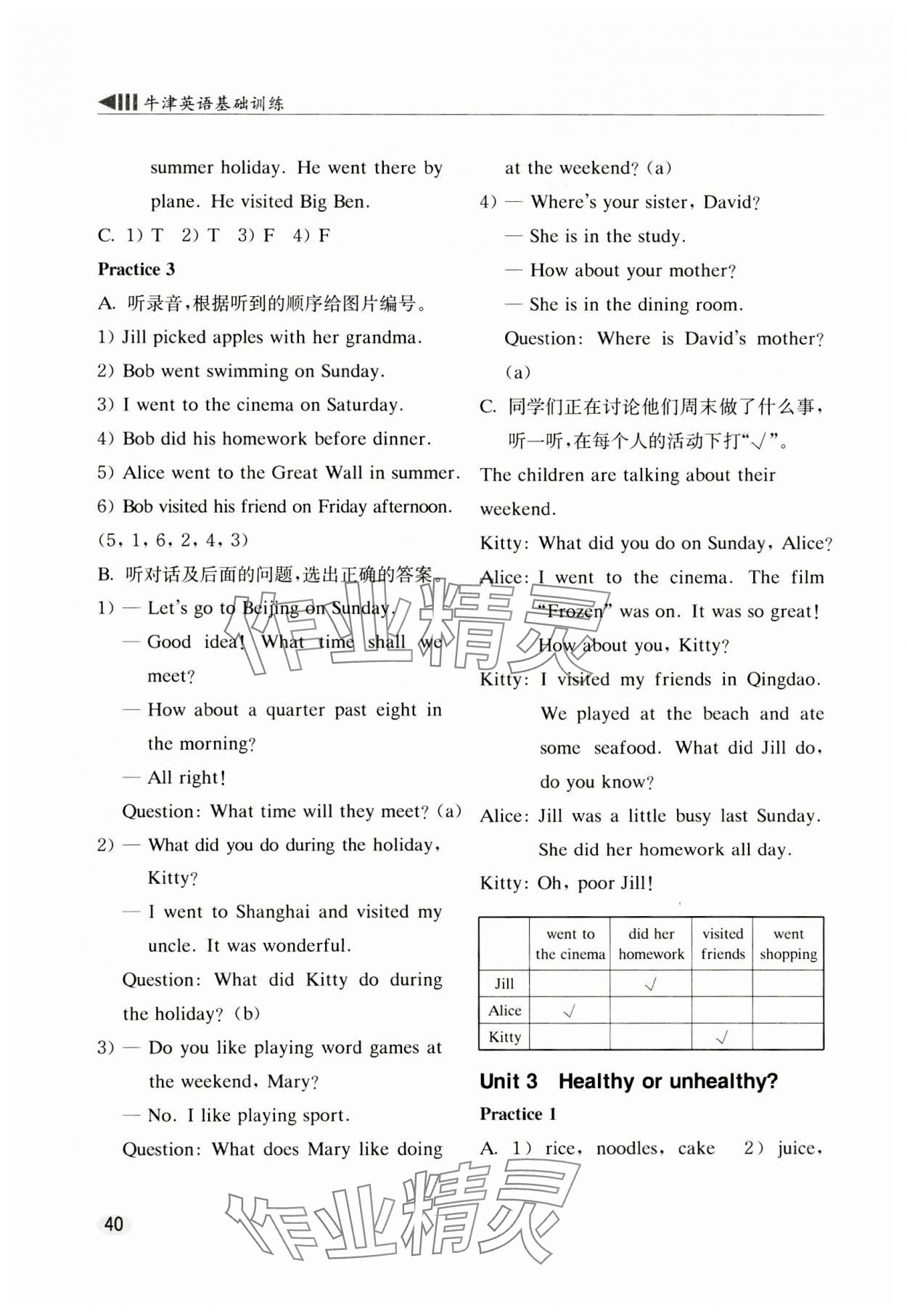 2023年牛津英語基礎(chǔ)訓(xùn)練六年級上冊滬教版 參考答案第2頁