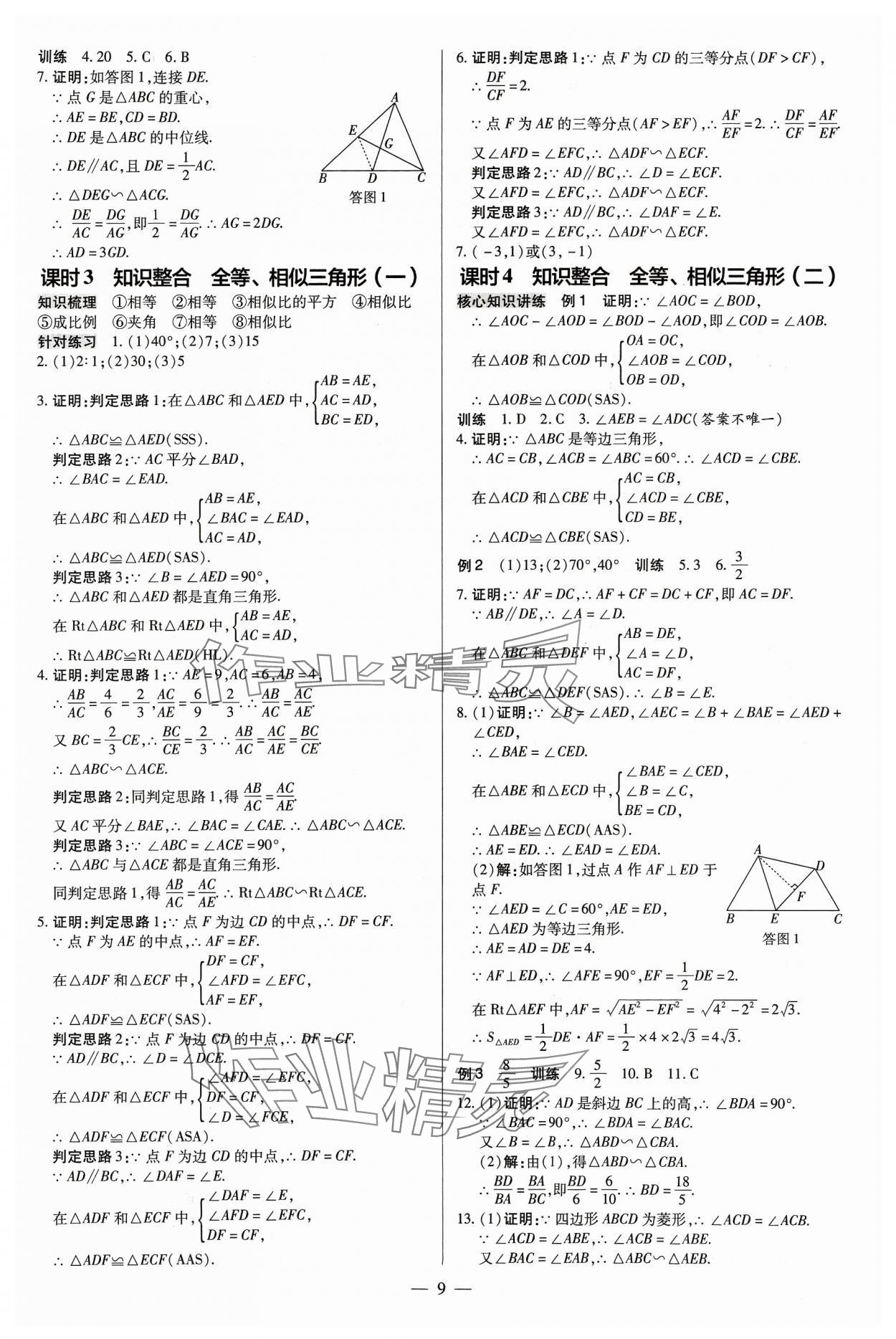 2024年领跑中考数学四川专版 第9页
