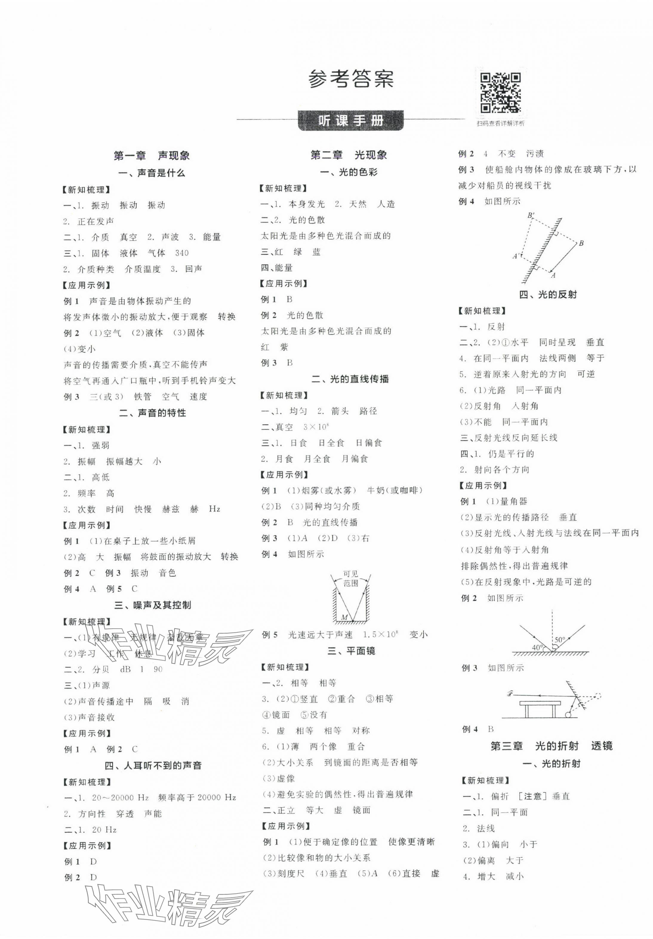 2024年全品學(xué)練考八年級(jí)物理上冊蘇科版 第1頁