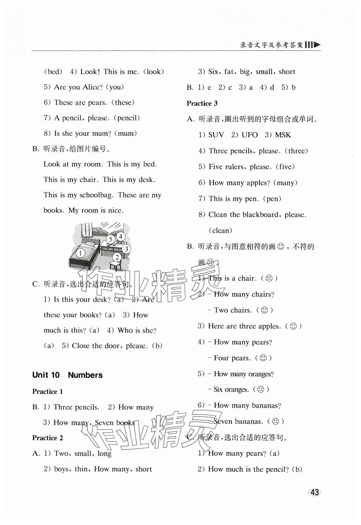 2023年牛津英語基礎訓練三年級上冊滬教版 參考答案第5頁