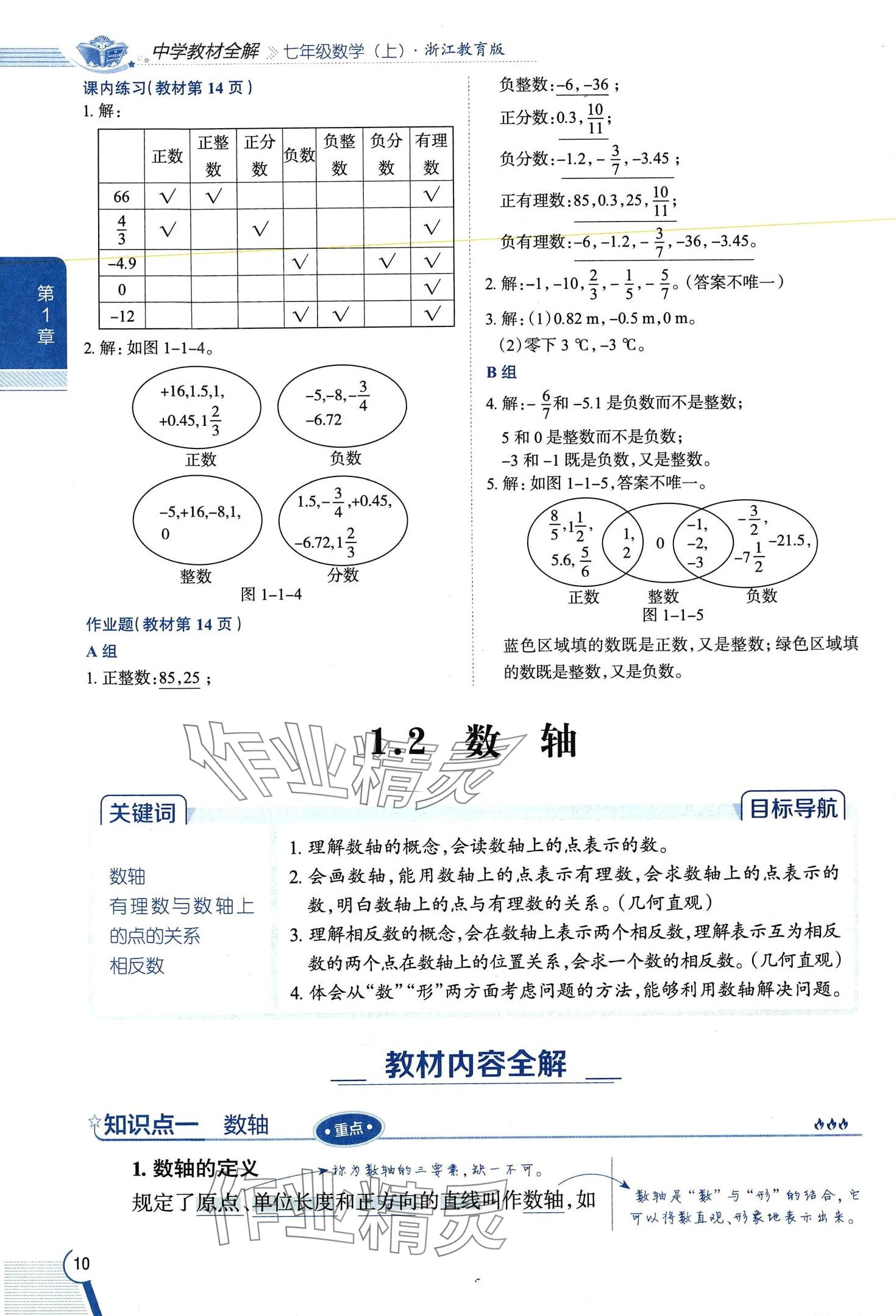 2024年教材課本七年級數(shù)學(xué)上冊浙教版 第10頁