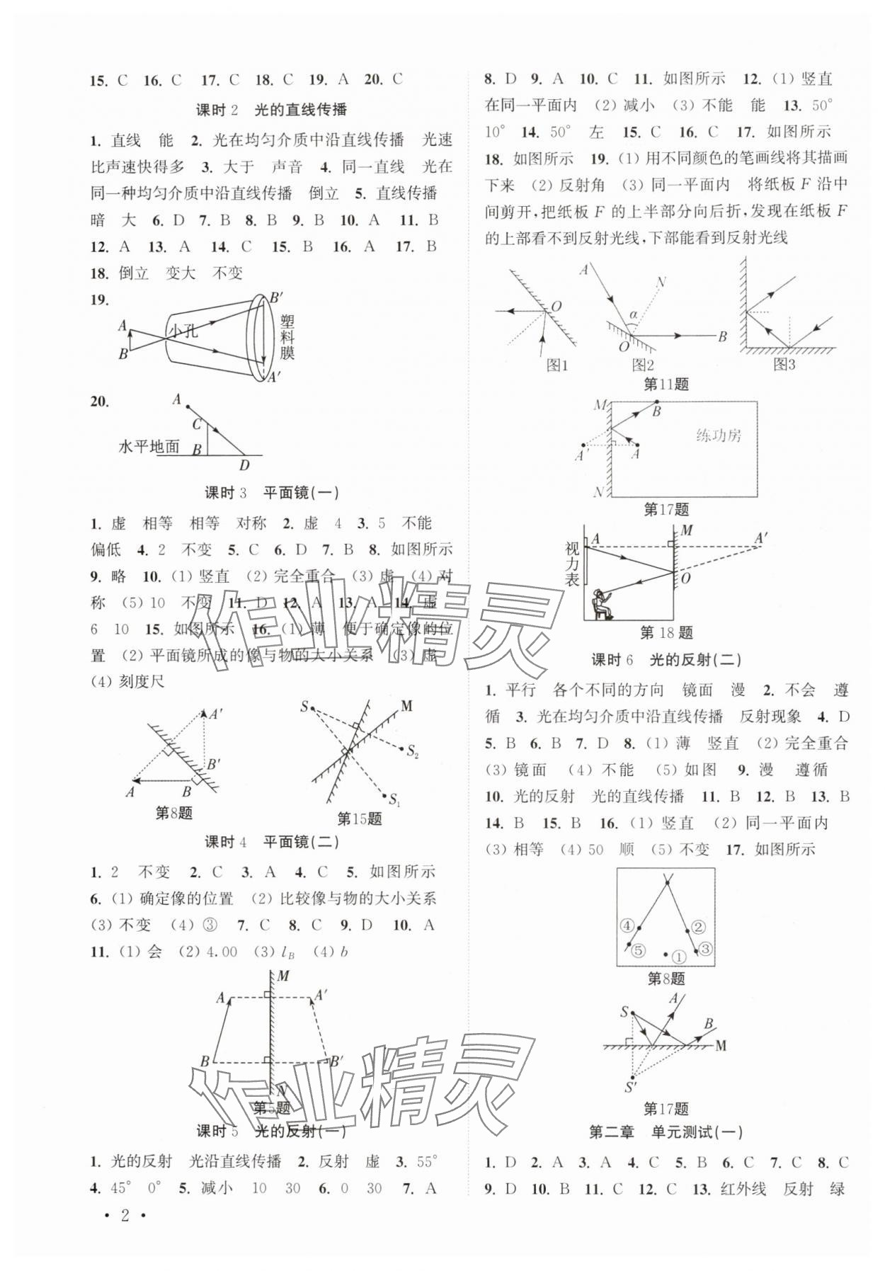 2024年高效精練八年級物理上冊蘇科版 第2頁