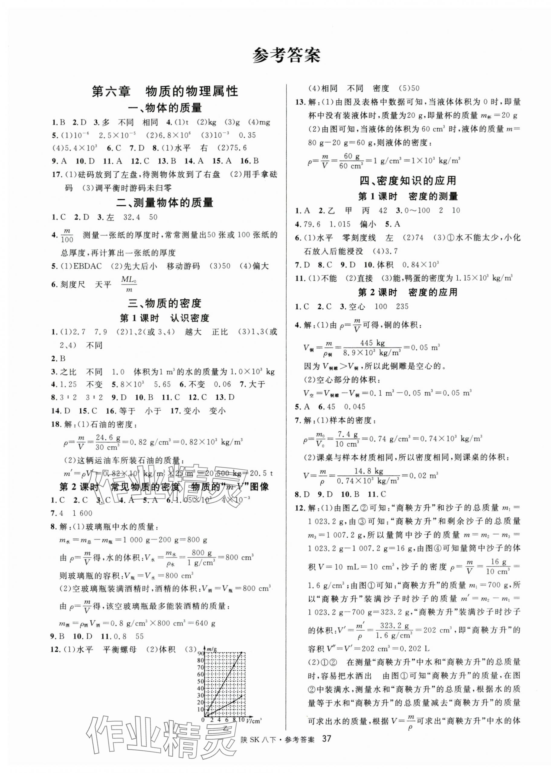 2024年名校課堂八年級物理下冊蘇科版陜西專版 第1頁