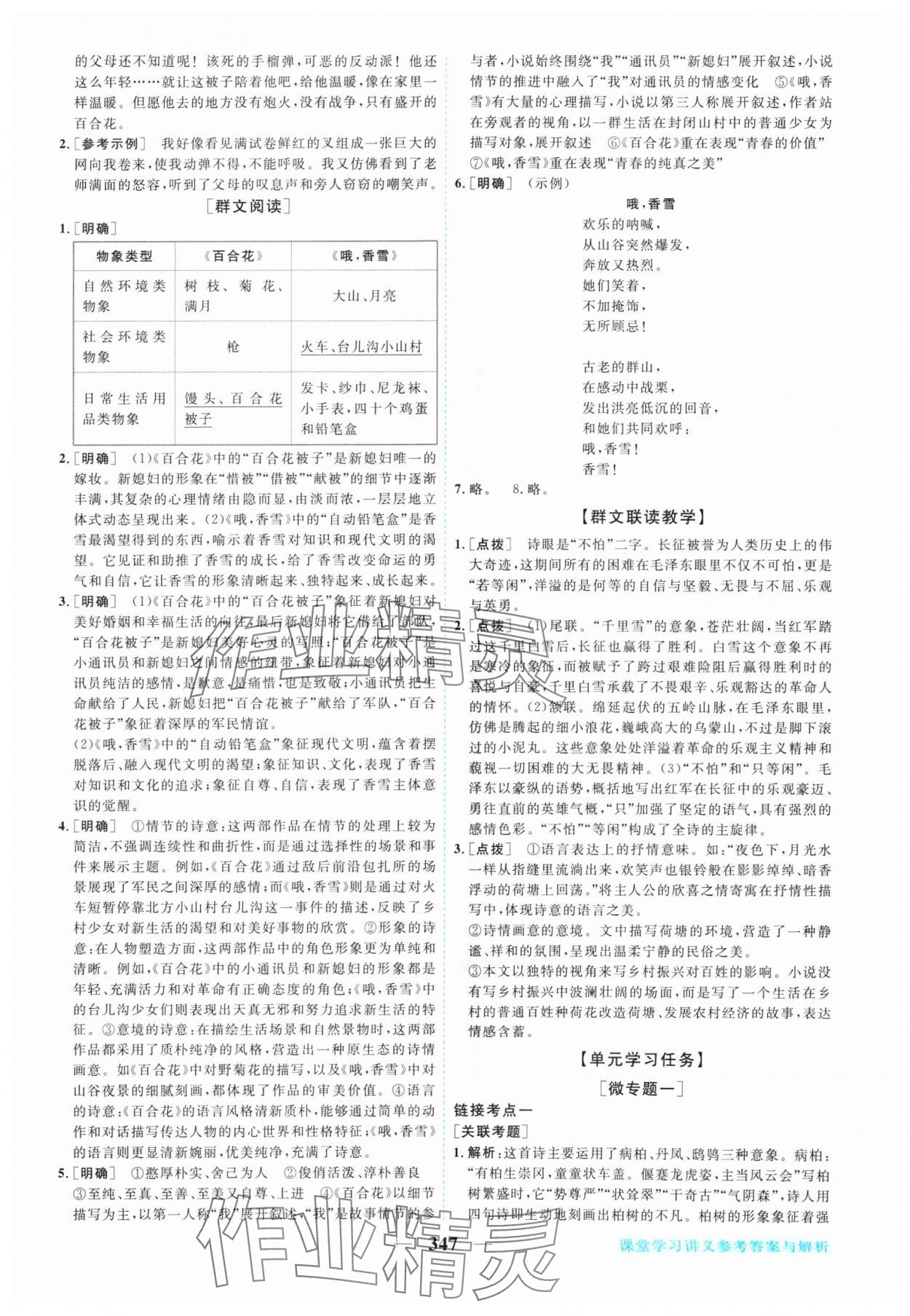 2024年新坐標(biāo)同步練習(xí)高中語(yǔ)文必修上冊(cè)人教版 參考答案第6頁(yè)