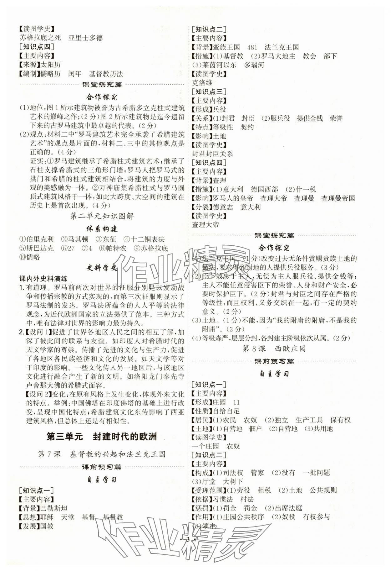 2024年精准同步九年级历史全一册人教版广州专版 第3页