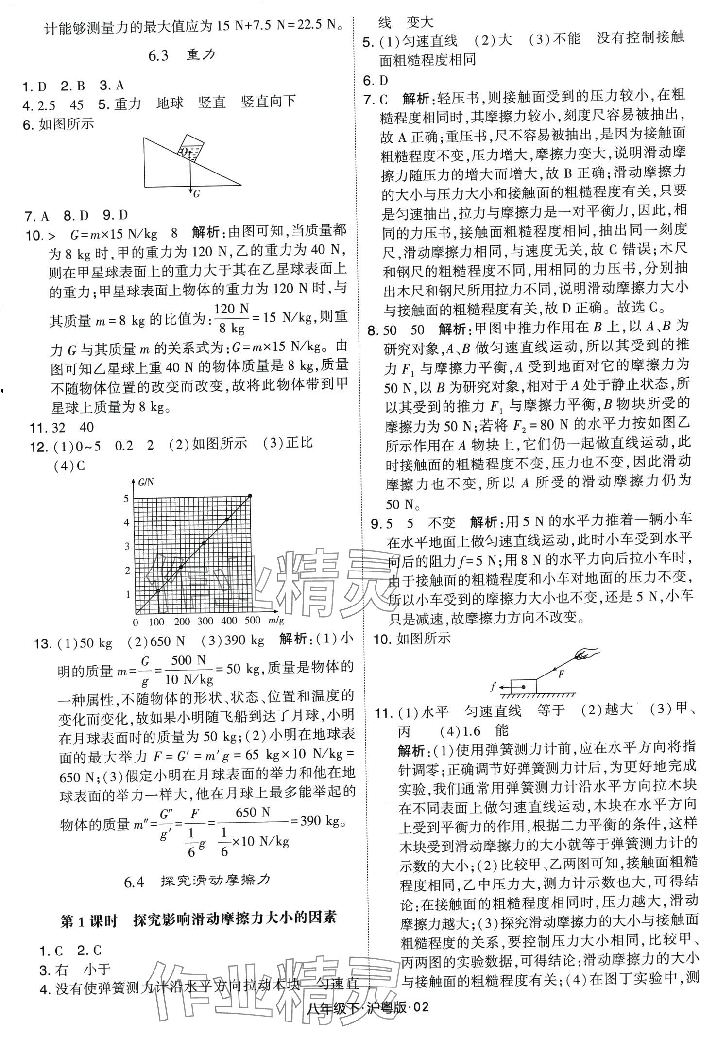 2024年學(xué)霸甘肅少年兒童出版社八年級(jí)物理下冊(cè)滬粵版 第2頁