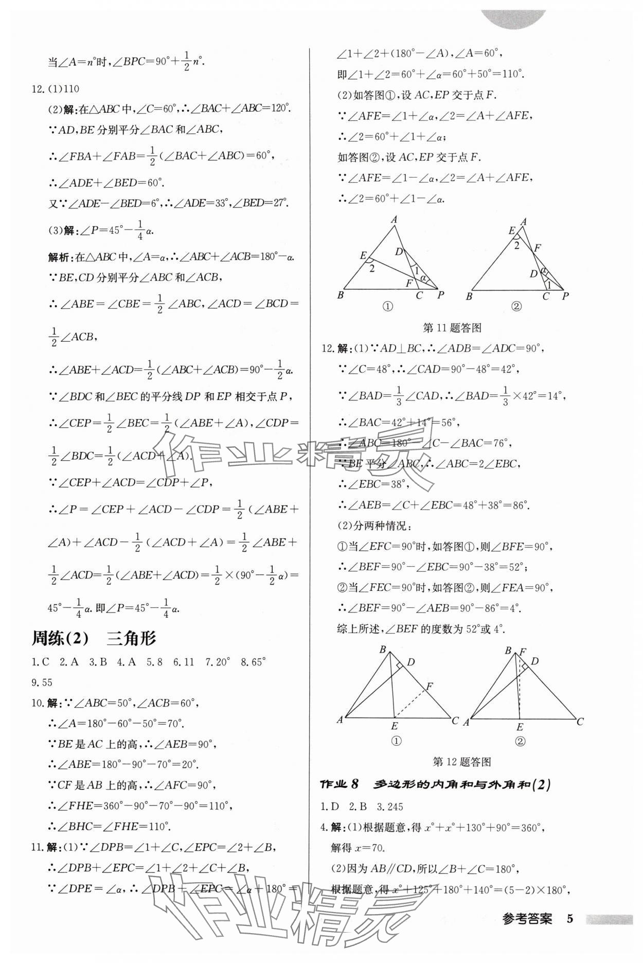 2024年啟東中學(xué)作業(yè)本七年級(jí)數(shù)學(xué)下冊蘇科版鹽城專版 第5頁