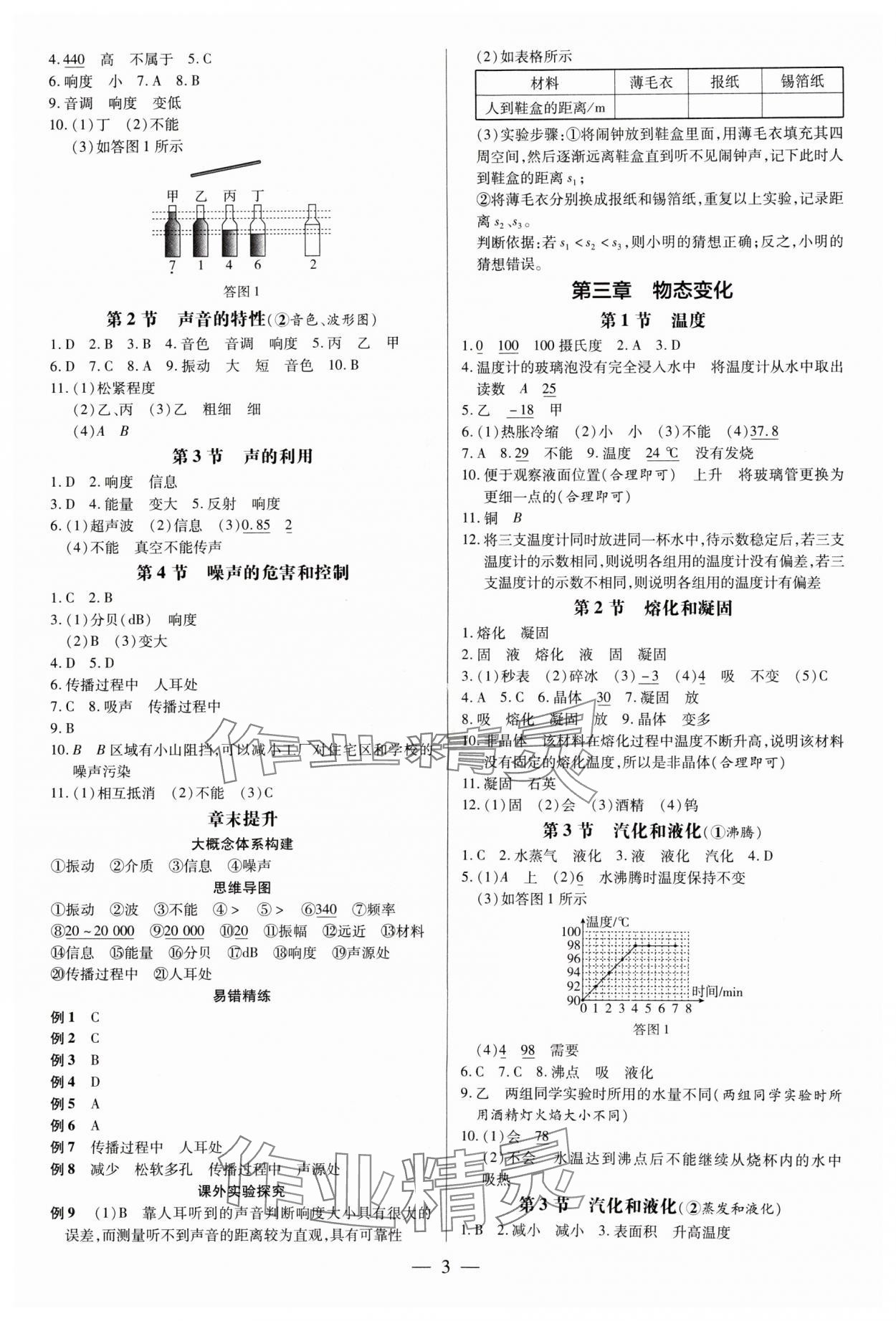 2024年领跑作业本八年级物理上册人教版广州专版 第3页