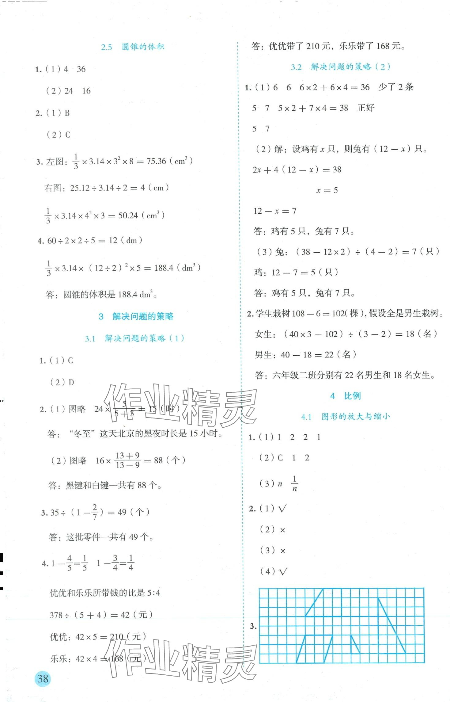 2024年優(yōu)秀生作業(yè)本六年級數(shù)學下冊蘇教版 第2頁