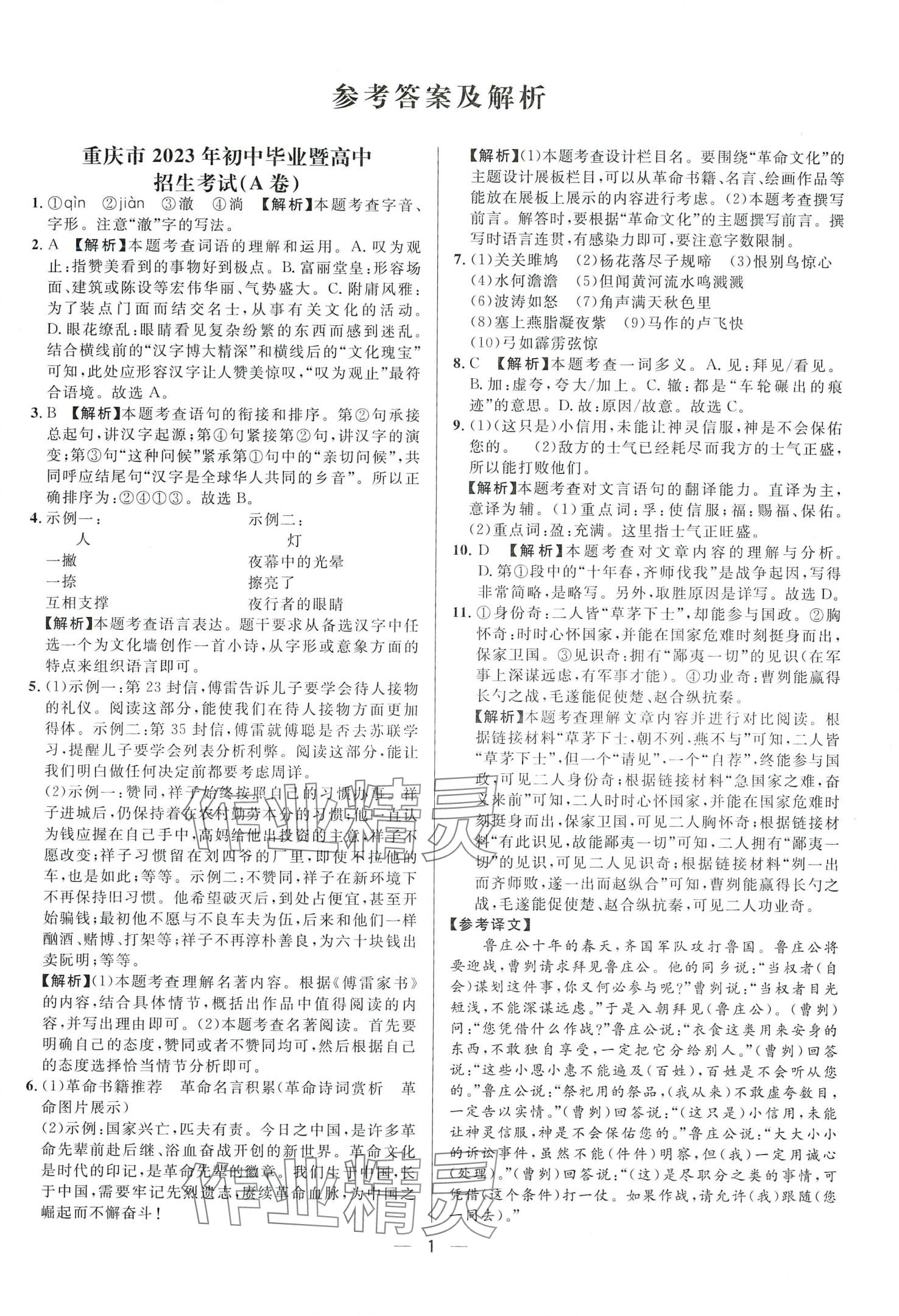 2024年中考必備南海出版公司語(yǔ)文重慶專(zhuān)版 第3頁(yè)