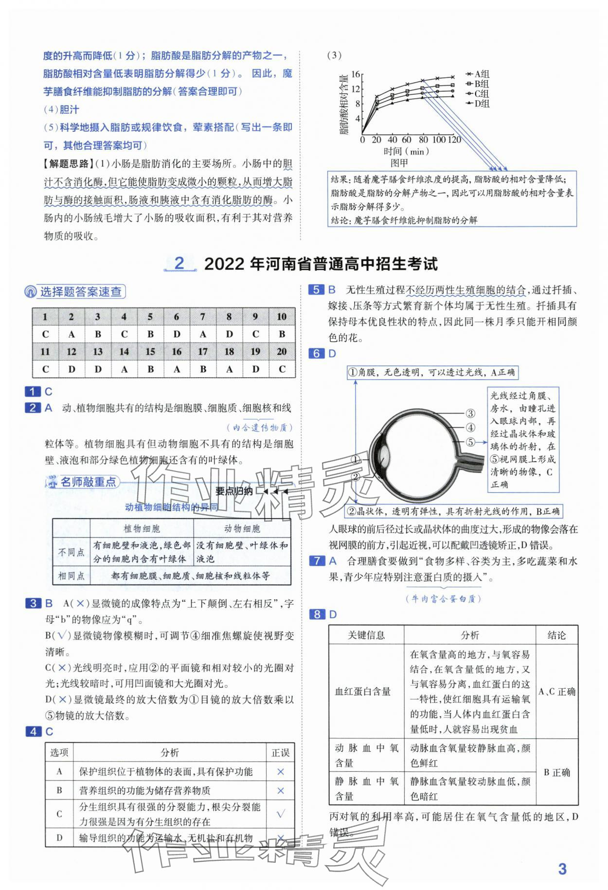 2024年金考卷45套匯編生物河南專版 第3頁