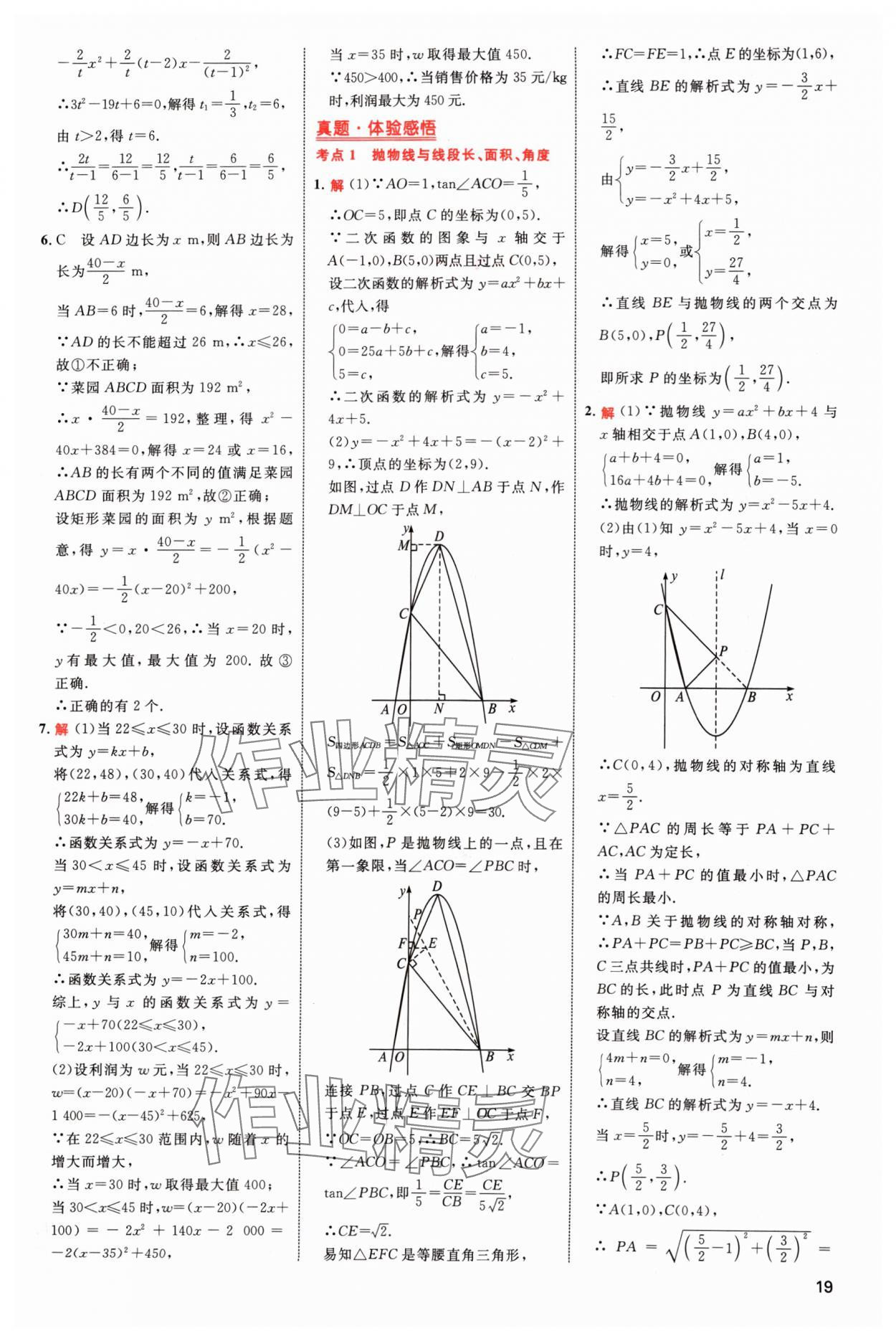 2024年中考高手数学 参考答案第19页