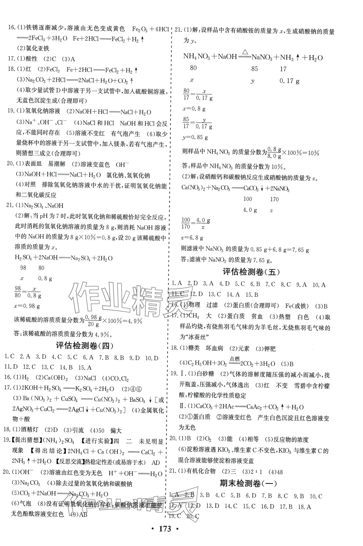 2024年初中知識(shí)與能力測(cè)試卷九年級(jí)化學(xué)下冊(cè)人教版 第2頁(yè)