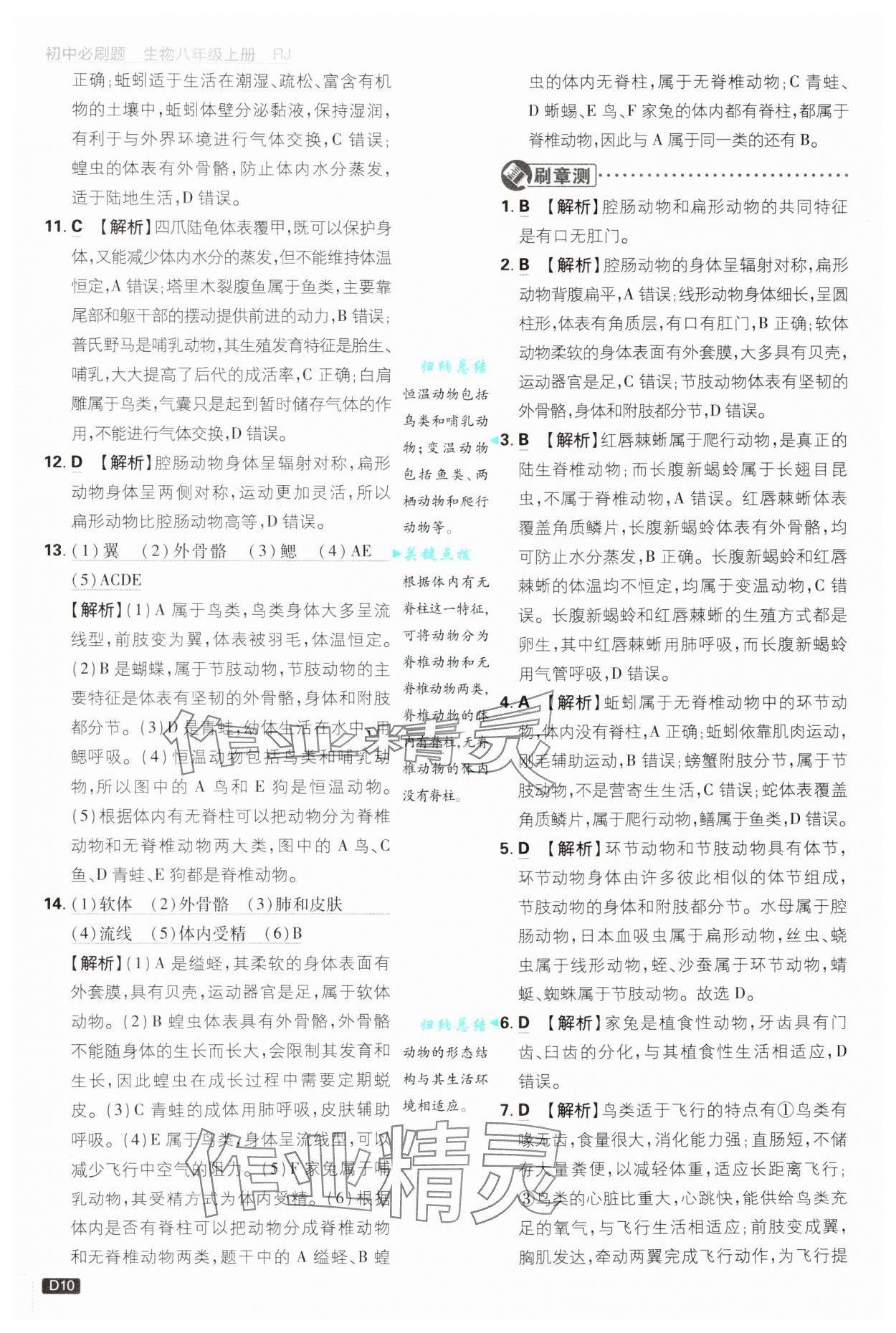 2024年初中必刷題八年級生物上冊人教版 第10頁