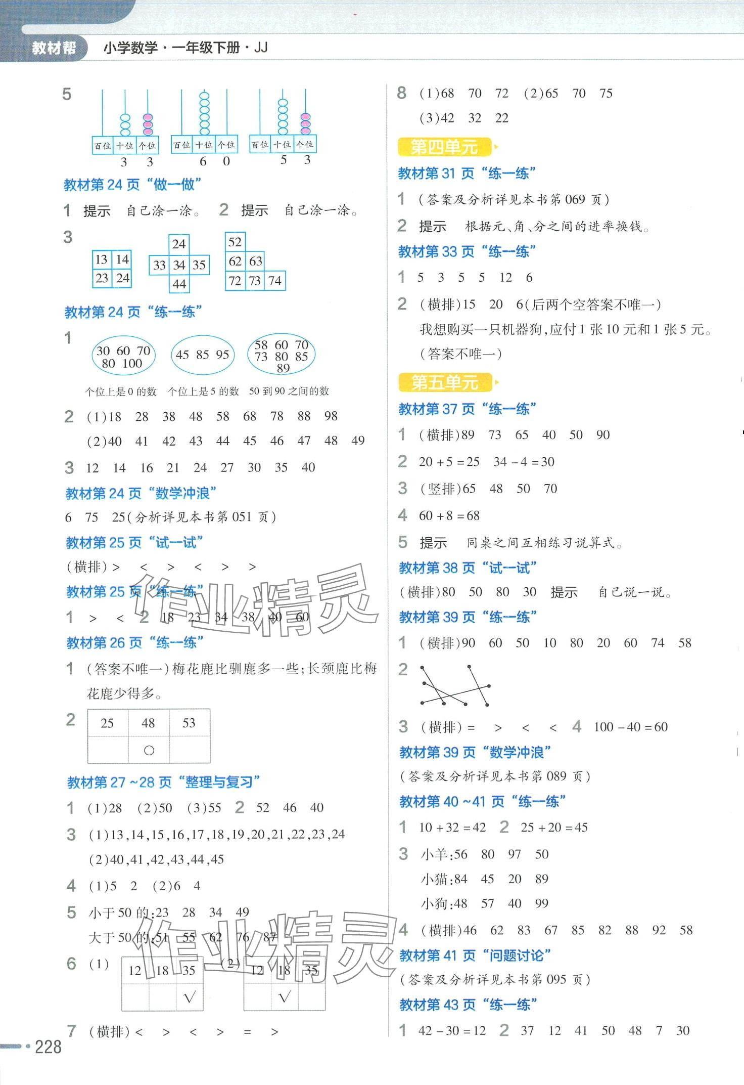 2024年教材課本一年級(jí)數(shù)學(xué)下冊(cè)冀教版 第2頁