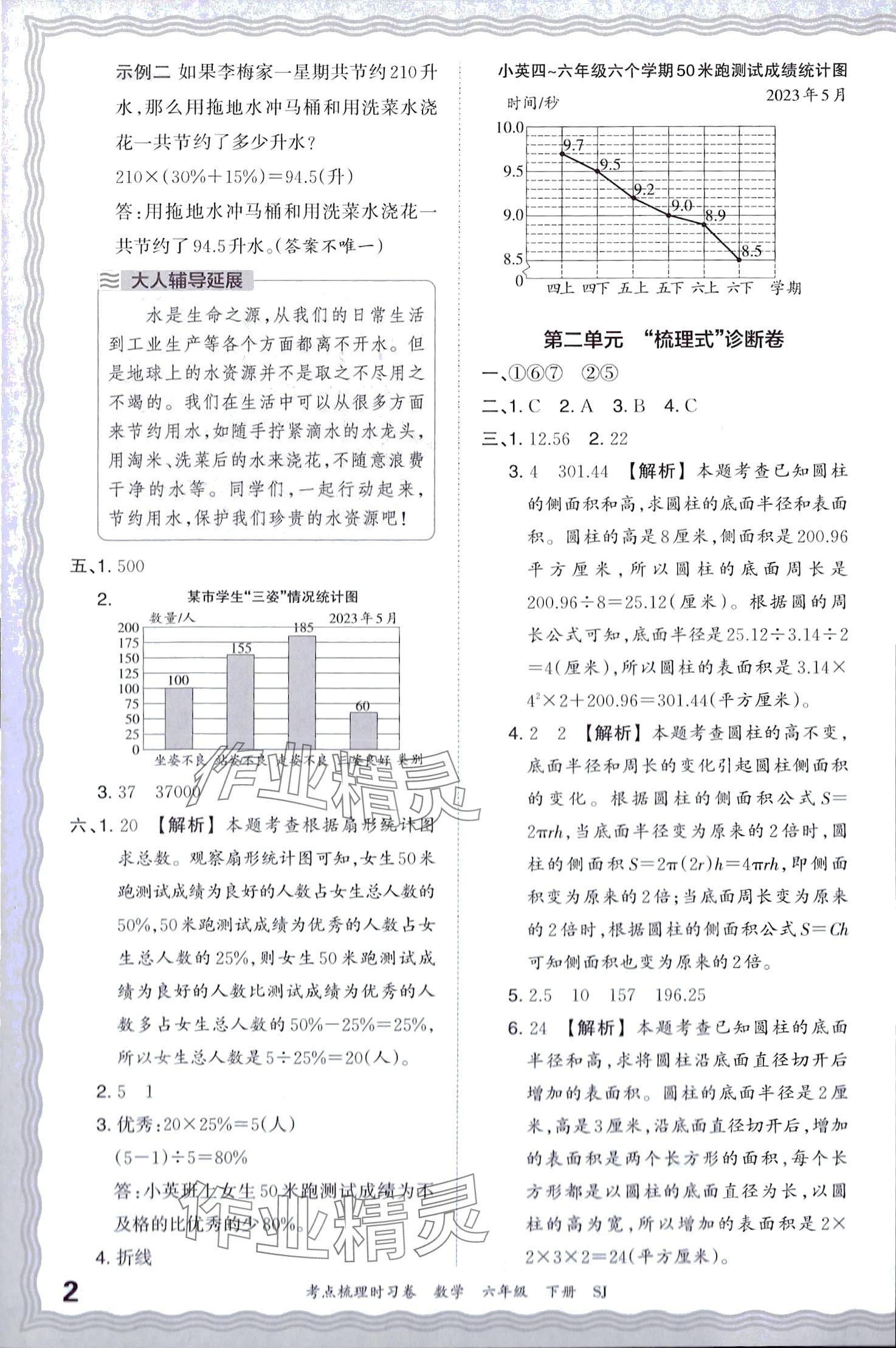 2024年王朝霞考点梳理时习卷六年级数学下册苏教版 第2页