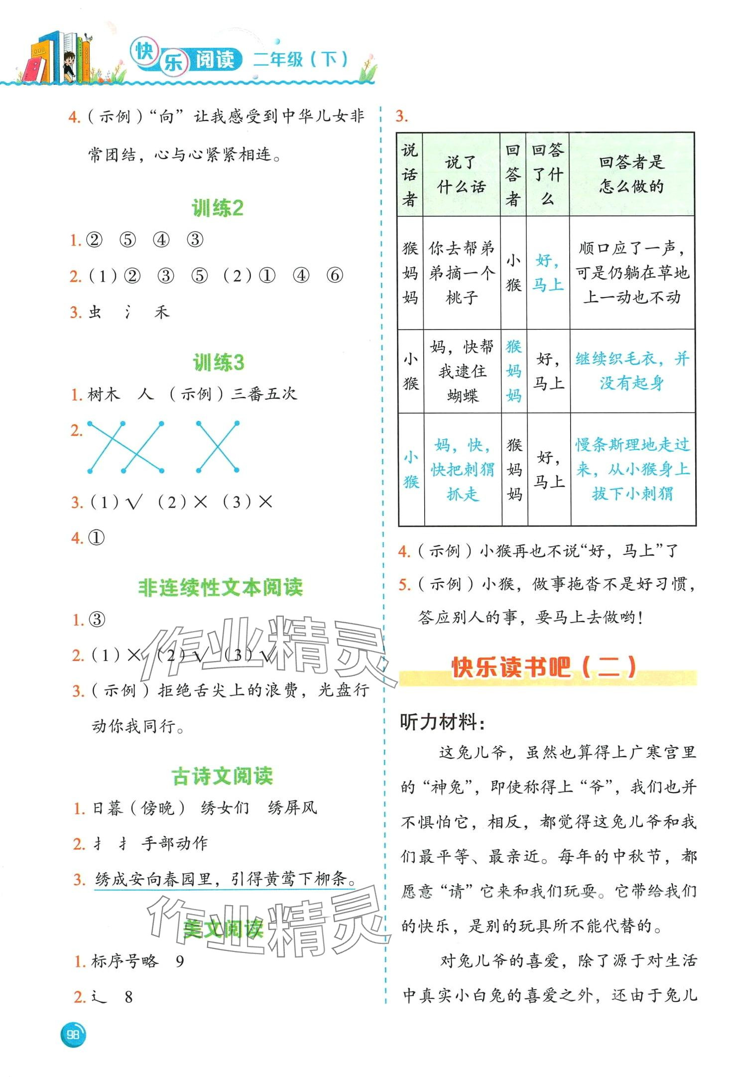 2024年黄冈小状元快乐阅读二年级语文下册人教版 第4页